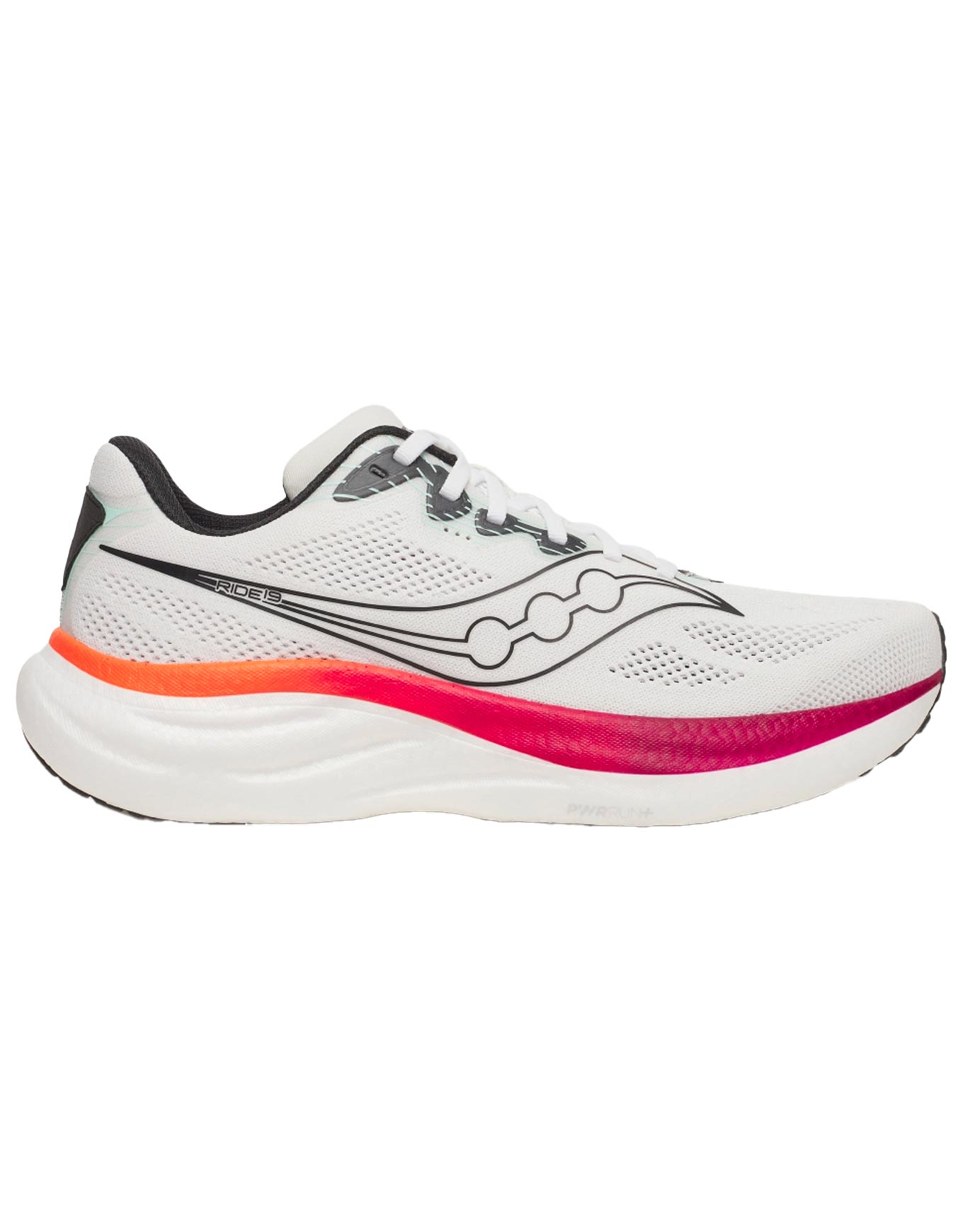 Chaussures de running - Ride 19 White/Crimson - Taille 42.5 - Blanc