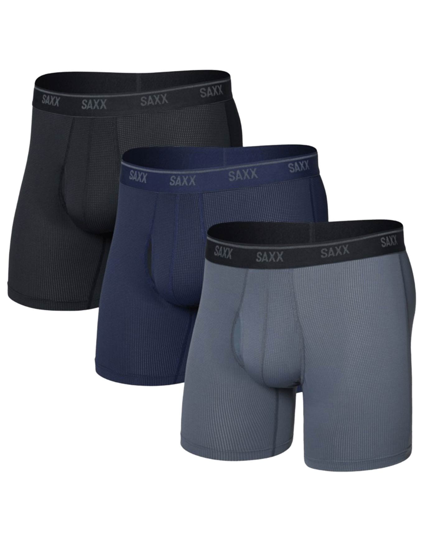 Pack de 3 boxers respirants - Quest Quick-Dry Mesh BB Fly 3pk Slate/Anchor Teal/Black - Taille S - Gris