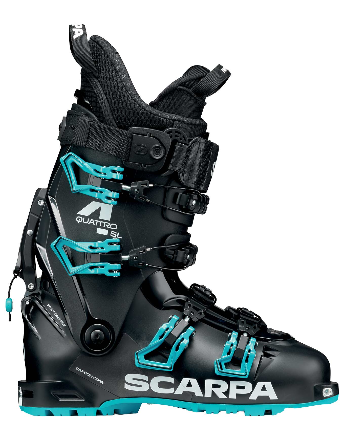 Chaussures de ski de randonnée et ski alpin compatibles Gripwalk - 4-Quattro SL Black Azure en Aluminium - Taille 30 - Noir