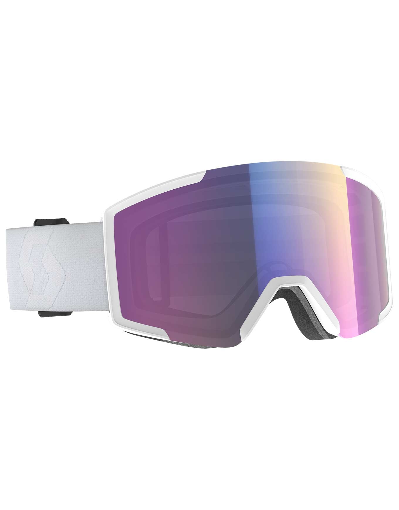 Skibrille Shield Mineral White AMP Teal Chrome S2 Weiß