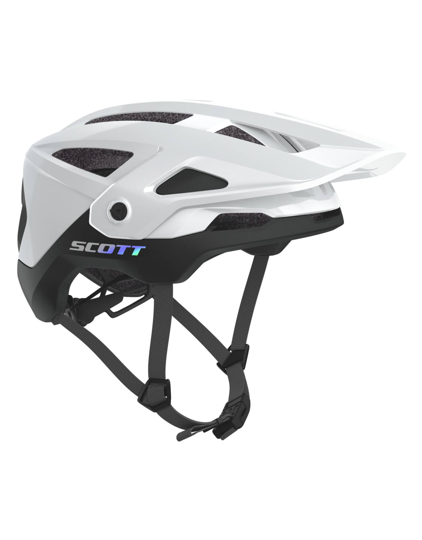 Casque de VTT - Helmet Stego Plus (Ce) White Glossy/Black - Taille S - Blanc