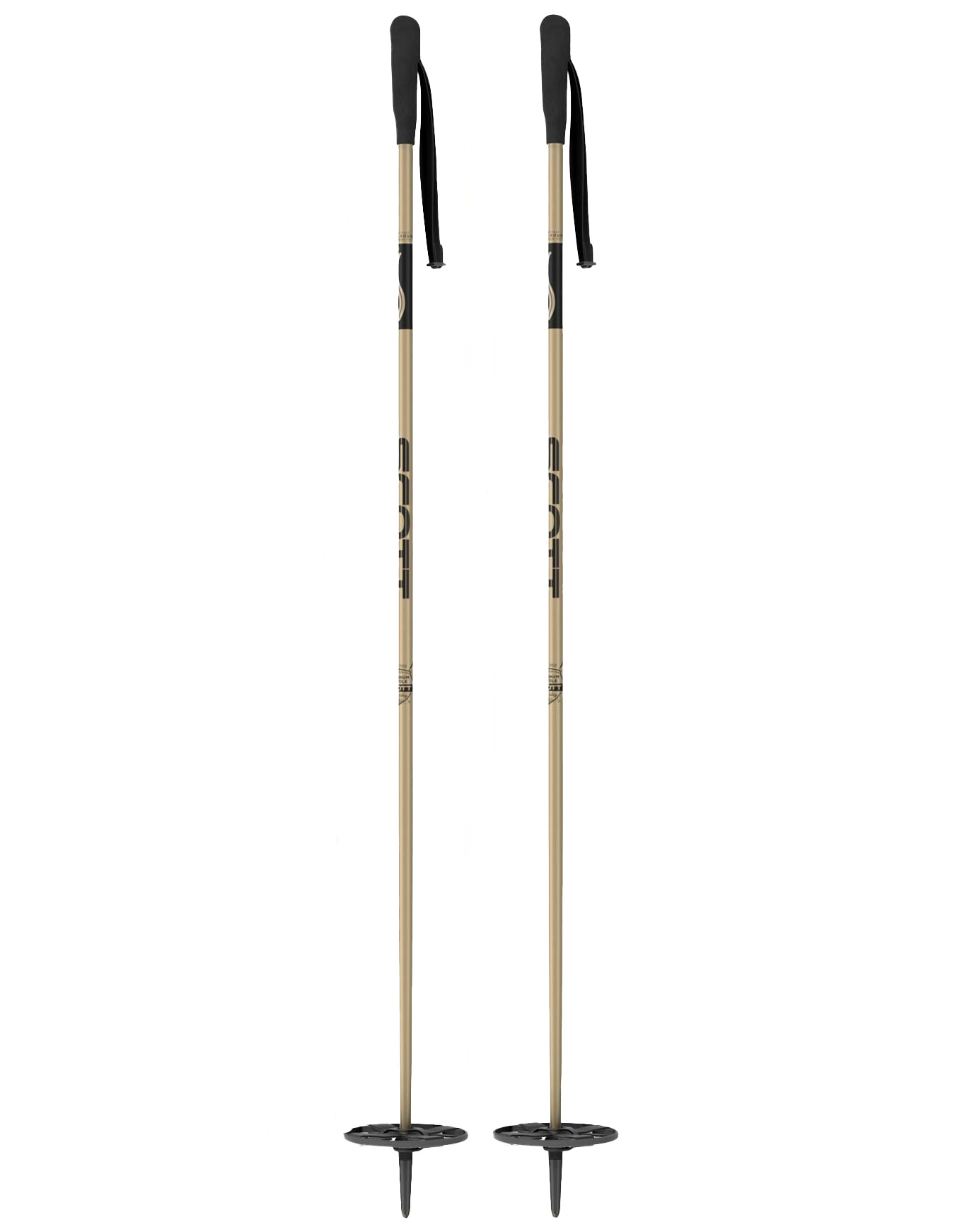 Skistöcke Origin Gold aus Leder Größe 130 cm