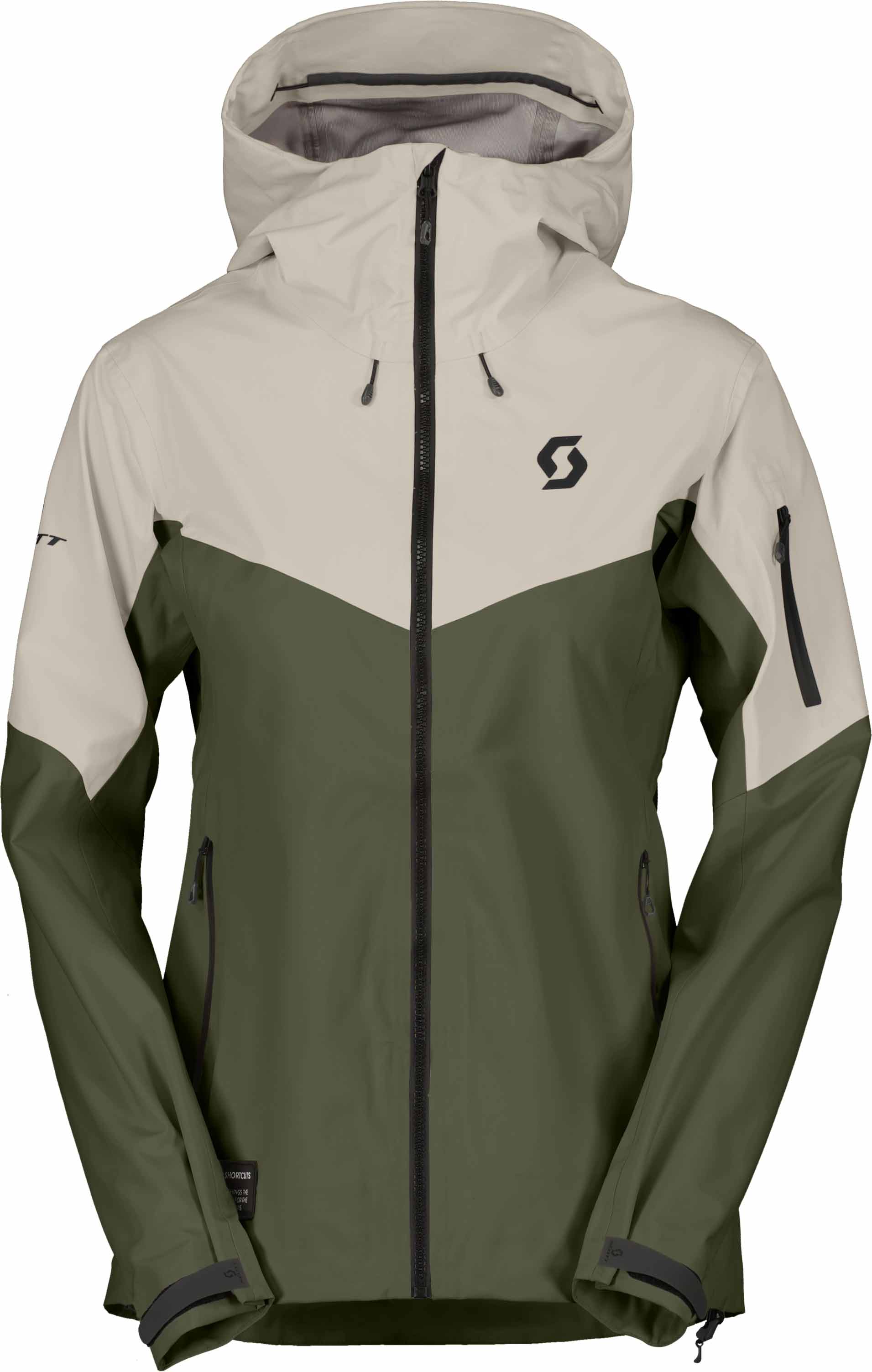 Hardshell-Jacke Explorair 3L Jacket W Dust White Douglas Green für Damen Größe XS Khaki