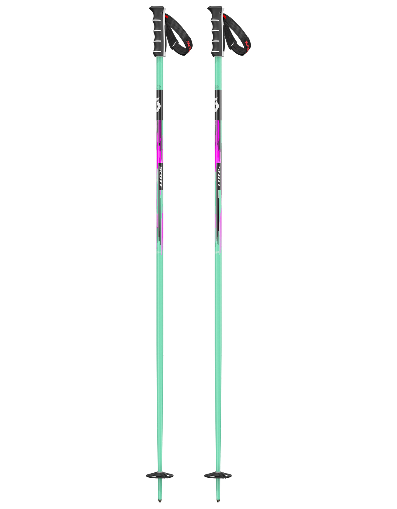 Bâtons de ski - Team Issue SRS Mint Green en Aluminium - Taille 130 cm - Vert