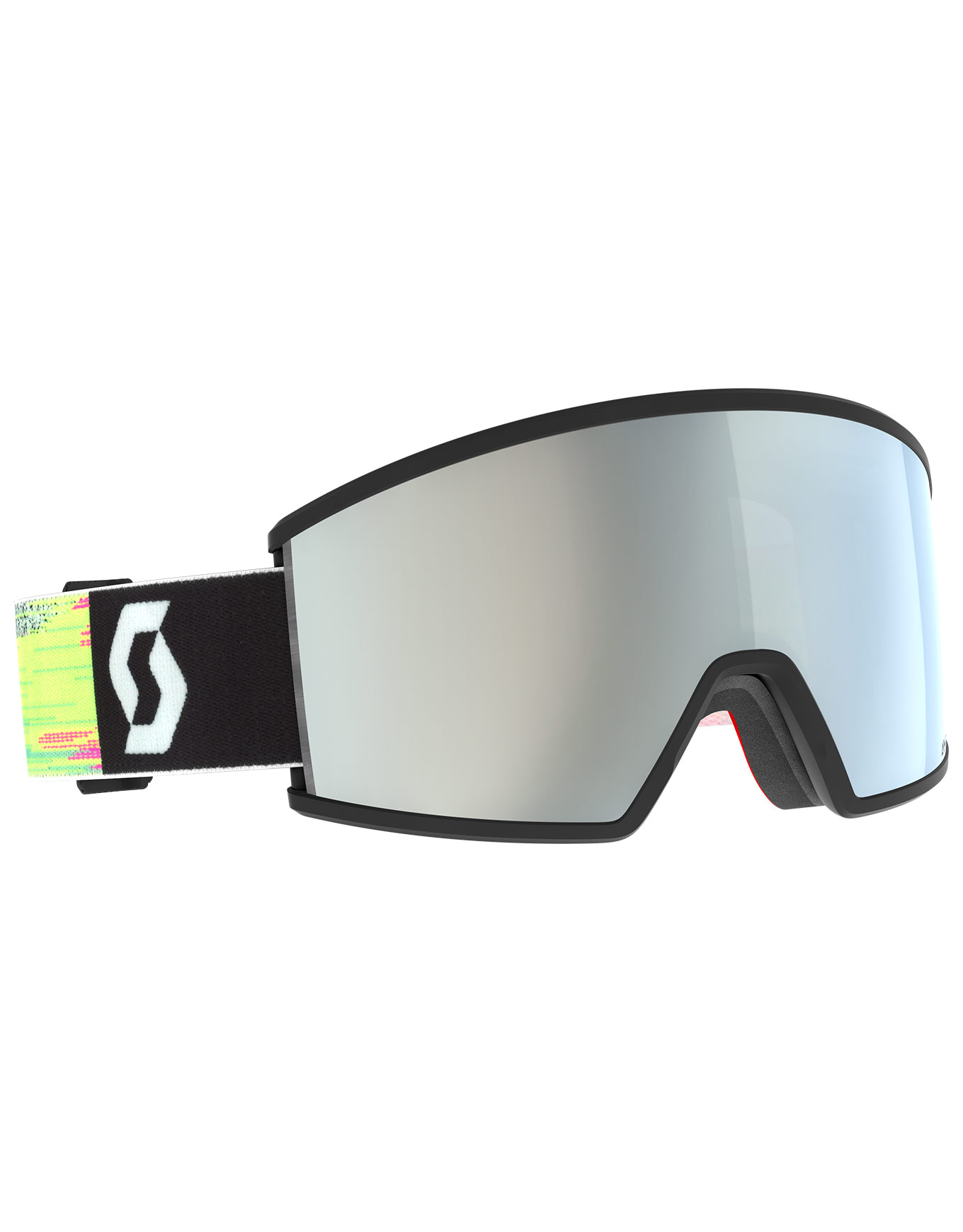 Skibrille Ambit Black/Neon Yellow AMP White Chrome S2 schwarz