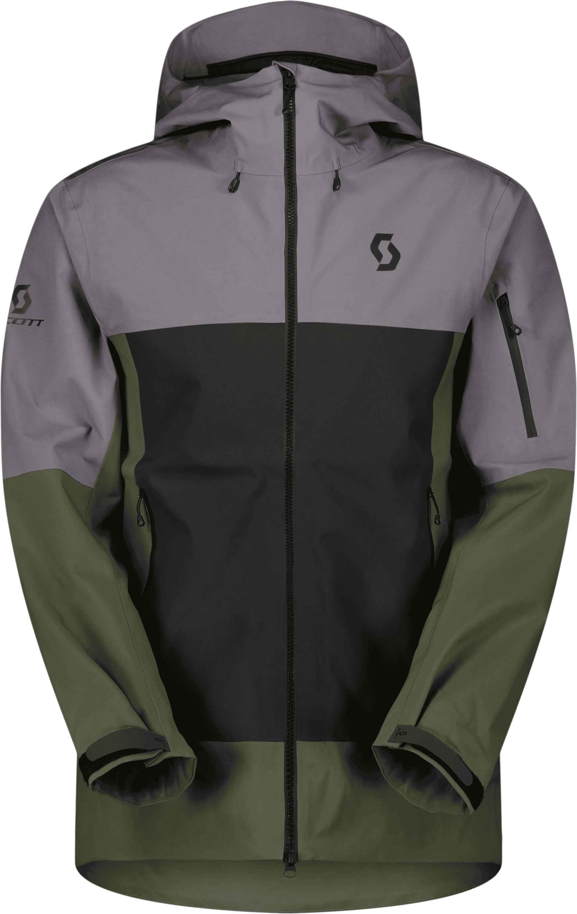 Wetterschutzjacke 3 Schichten Explorair 3L Jacket M Evening Grey Black für Herren Größe L Grau