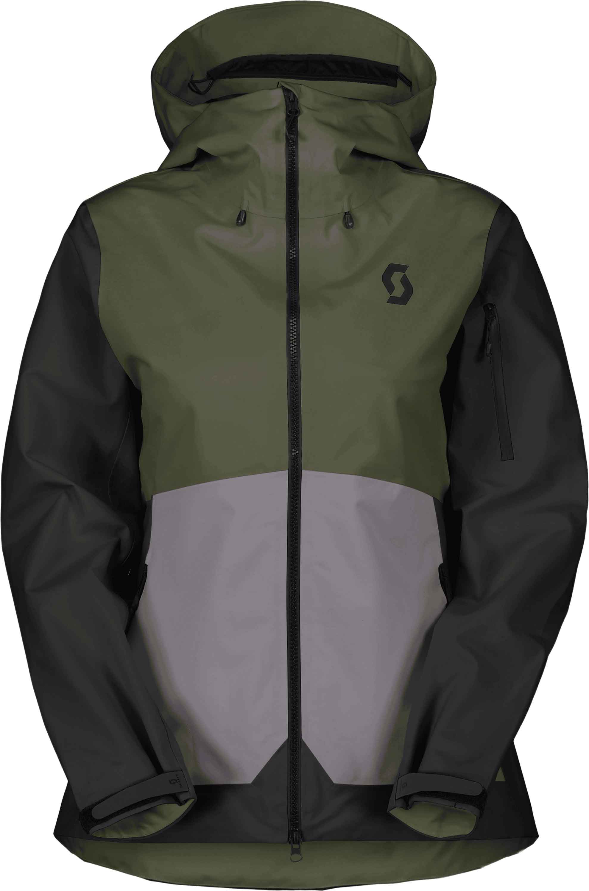 Schicht Wetterschutzjacke Explorair 3L Jacket W Douglas Green Evening Grey für Damen Größe S Khaki