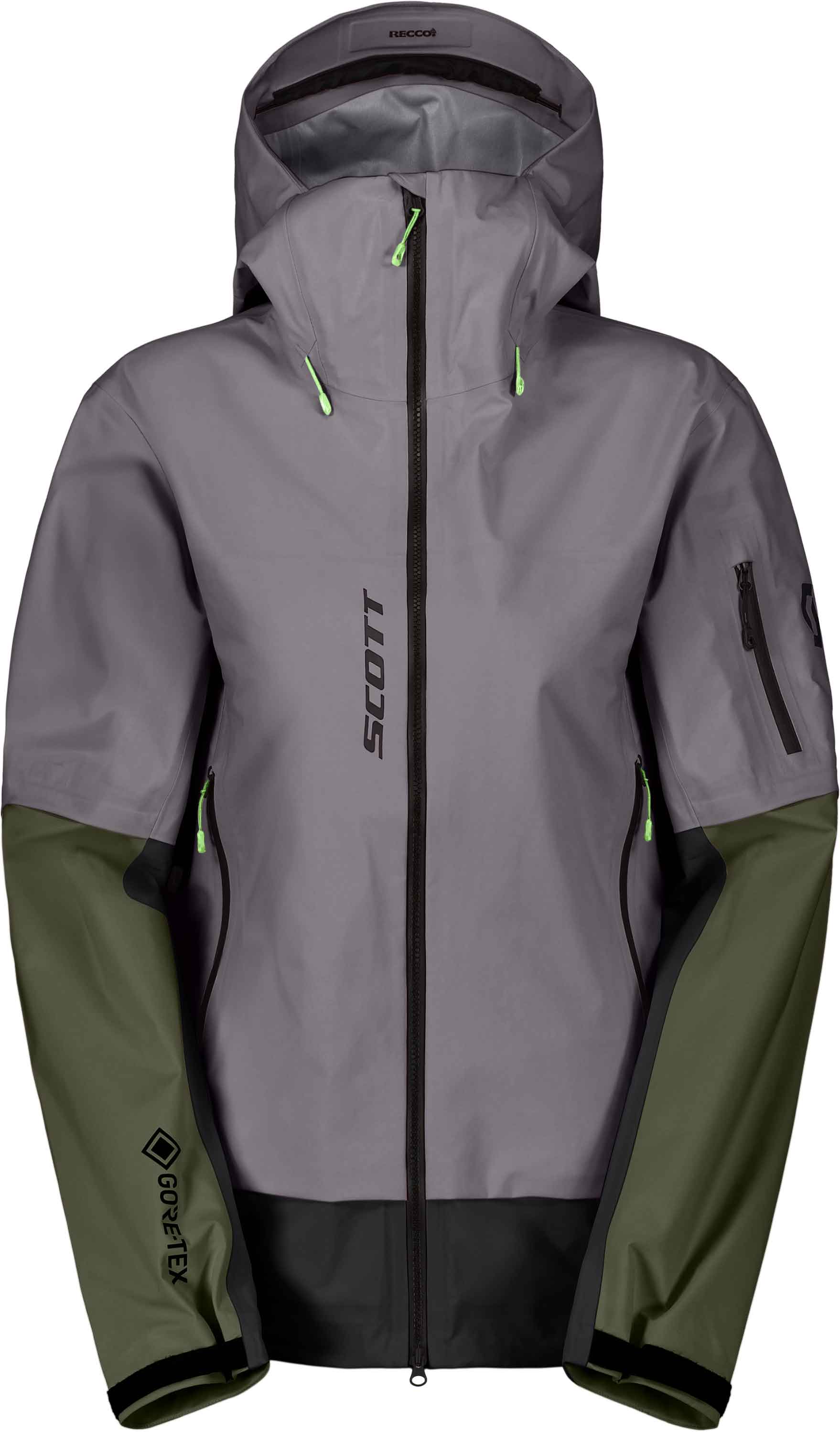 Jacke 3 Schichten aus GORE-TEX Explorair GTX 3L Jacket W Evening Grey Douglas Green für Damen Größe L Grau