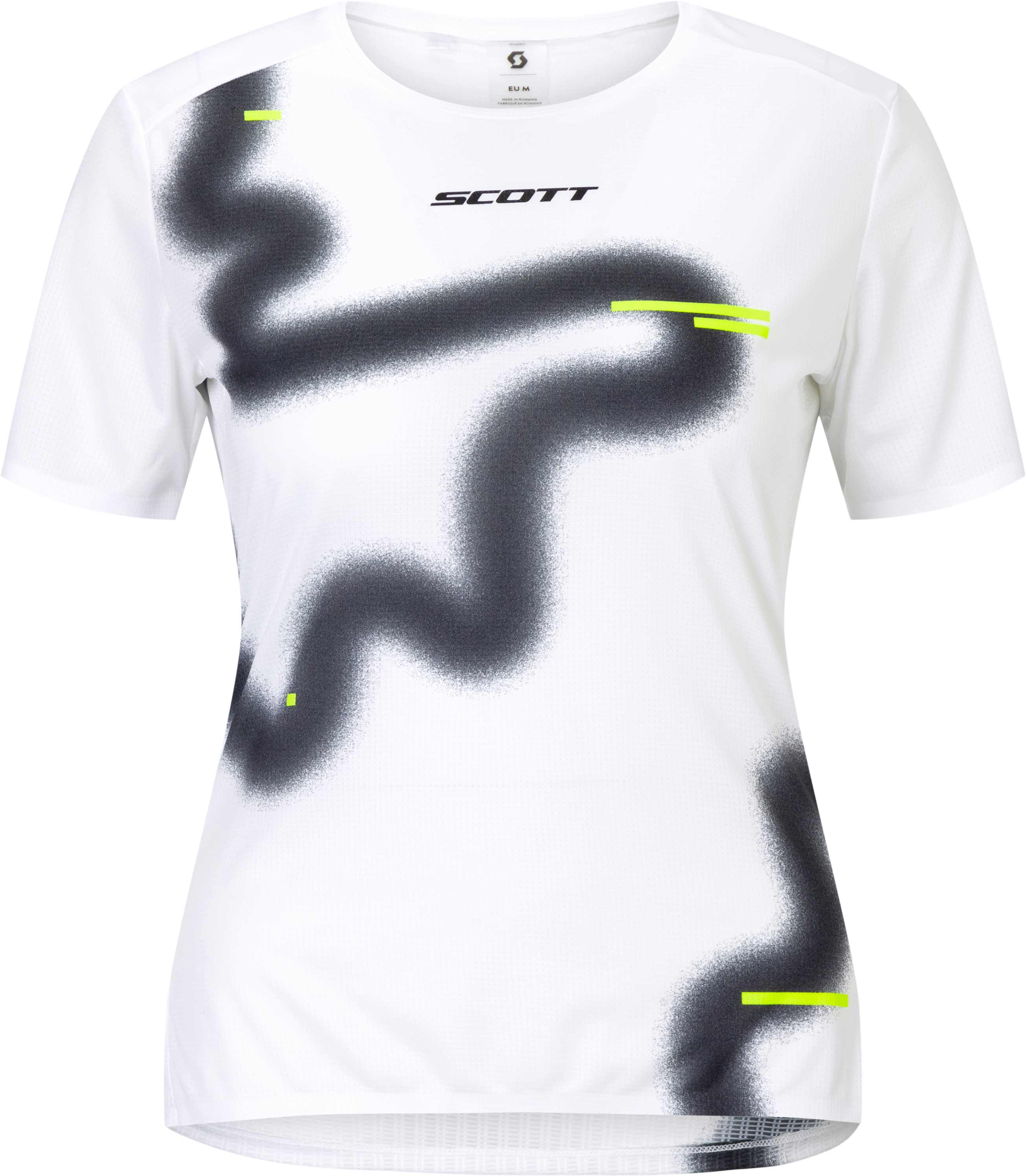 T-shirt de running léger et respirant - RC Run SS Tee W White Black - Taille S - Blanc