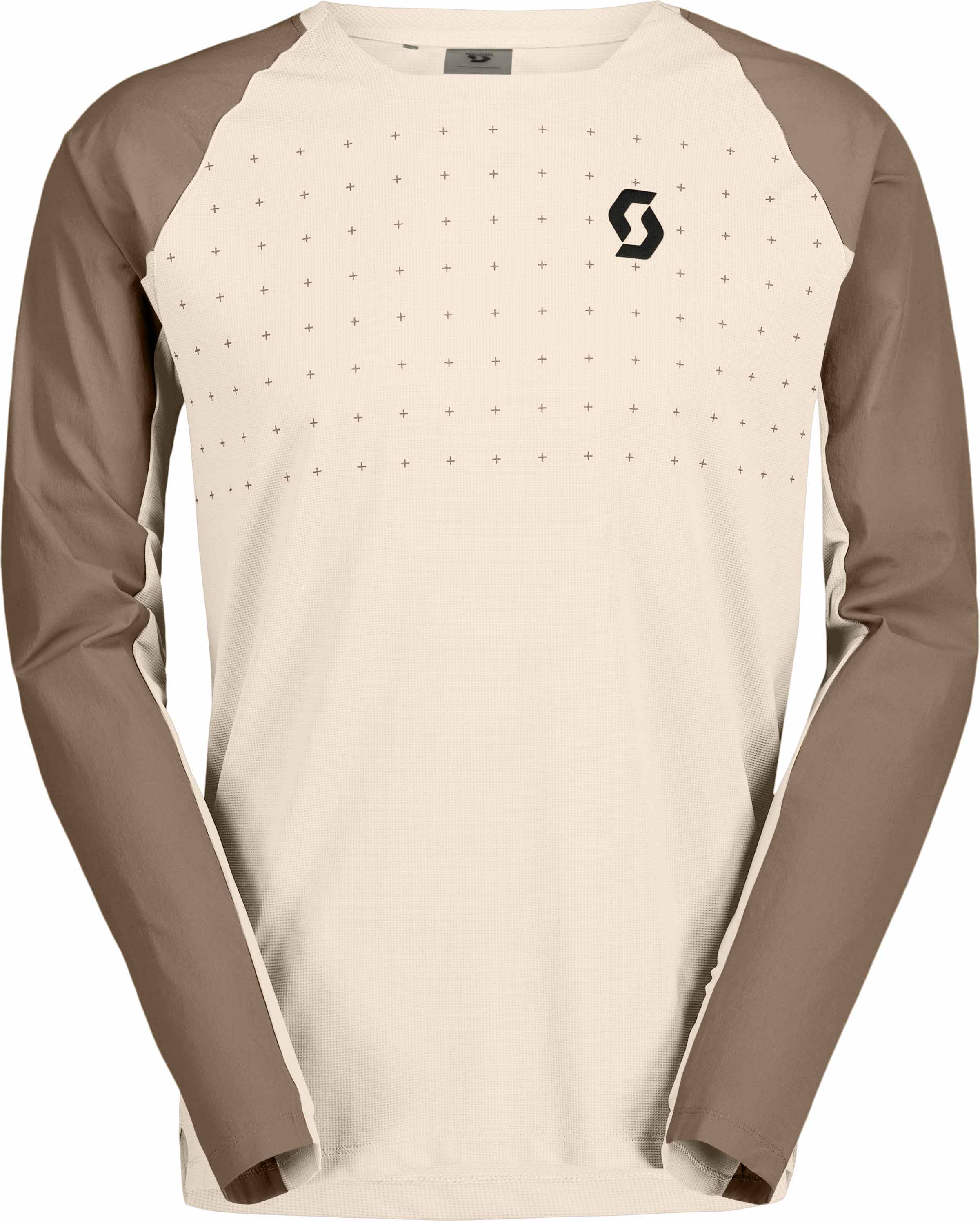 T-shirt de VTT stretch, respirant et résistant - Trail Vertic Pro LS Tee M Cotton White Toast Beige - Taille M - Blanc