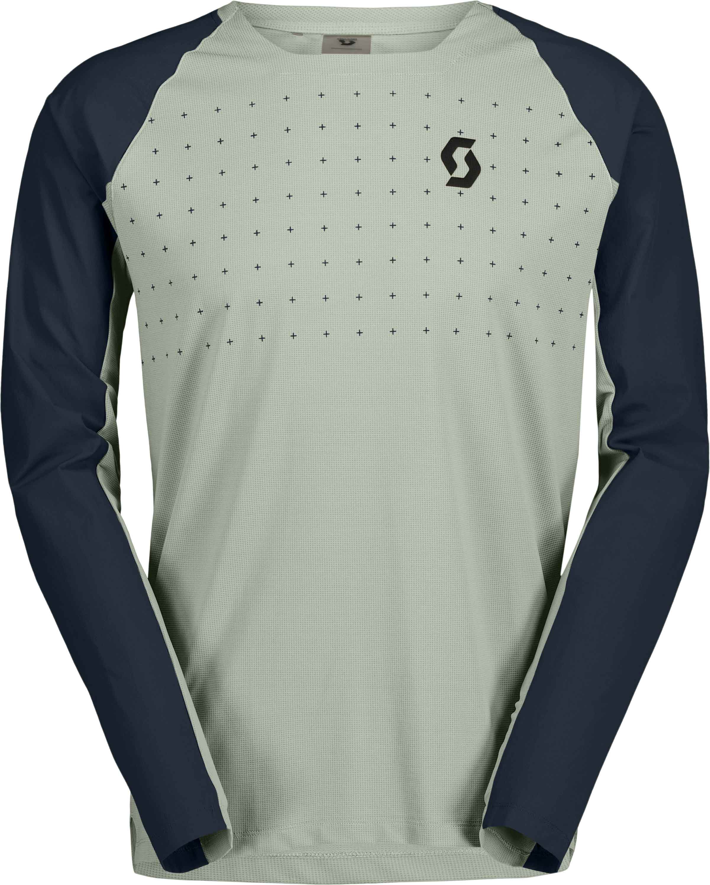 T-shirt de VTT stretch, respirant et résistant - Trail Vertic Pro LS Tee M Spray Grey Dark Blue - Taille M - Gris