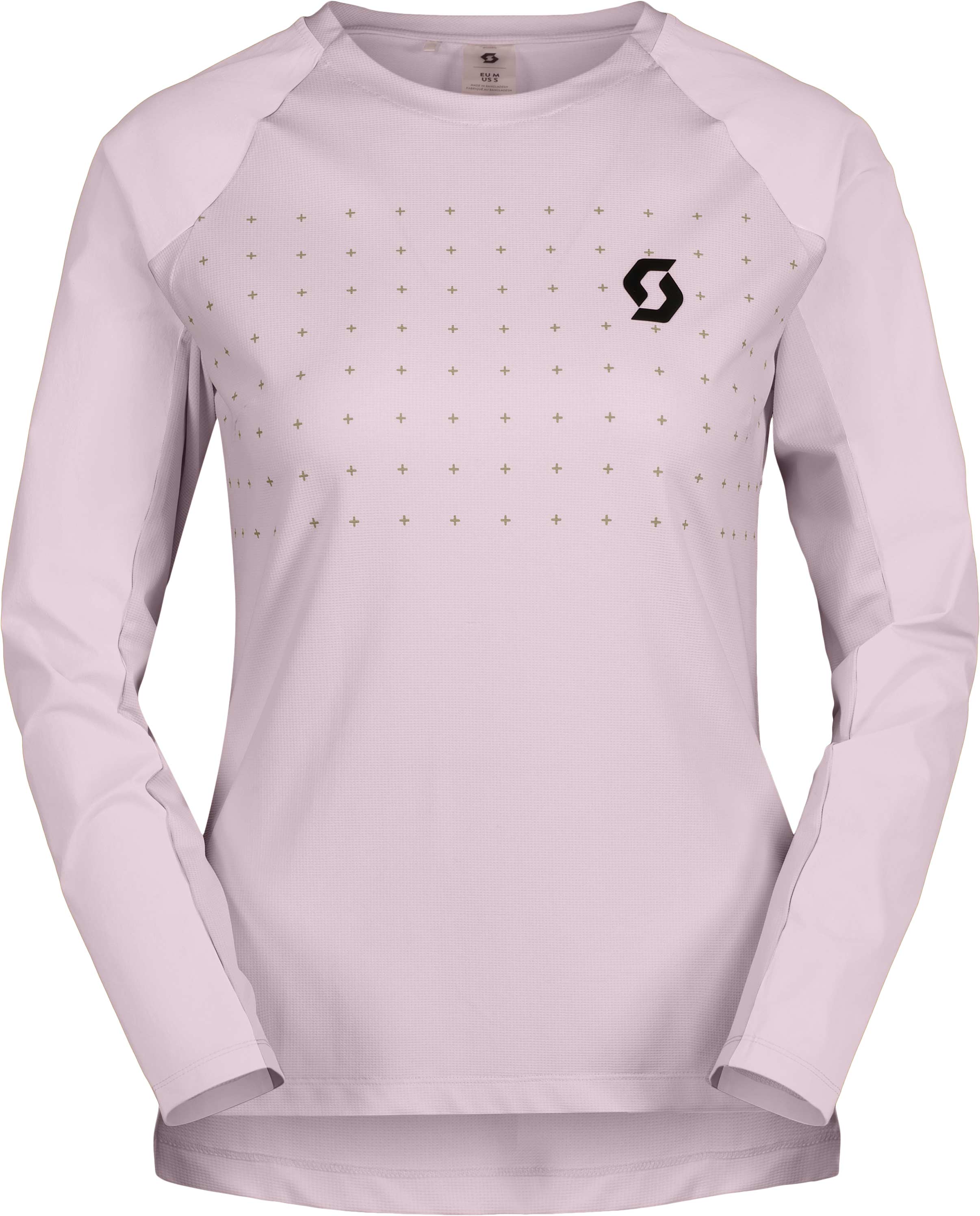 T-shirt de VTT stretch, respirant et résistant - Trail Vertic Pro LS Tee W Bliss Pink - Taille M - Rose