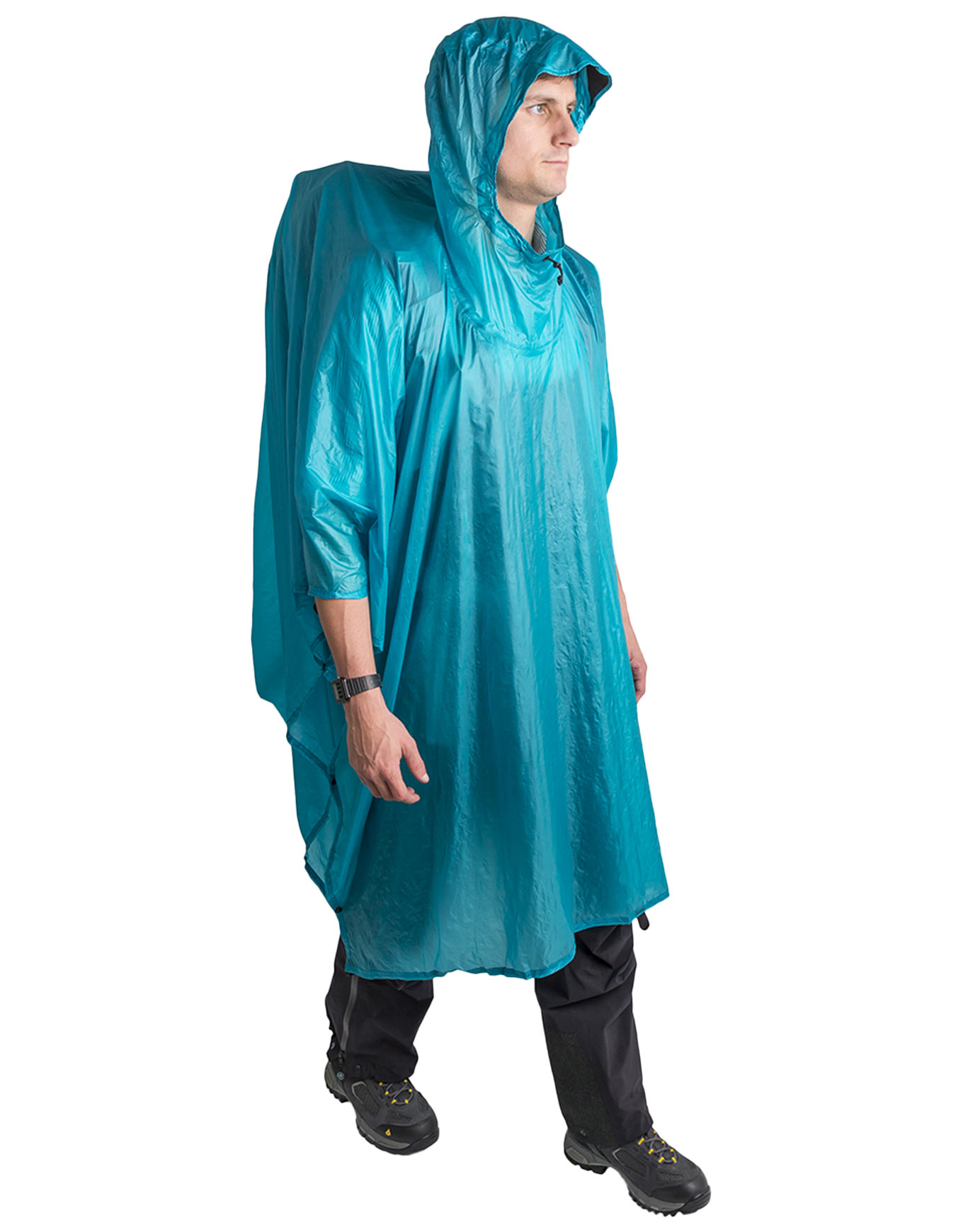 Veste imperméable polyvalente - Poncho Tarp UL 15 D Blue en Nylon - Bleu