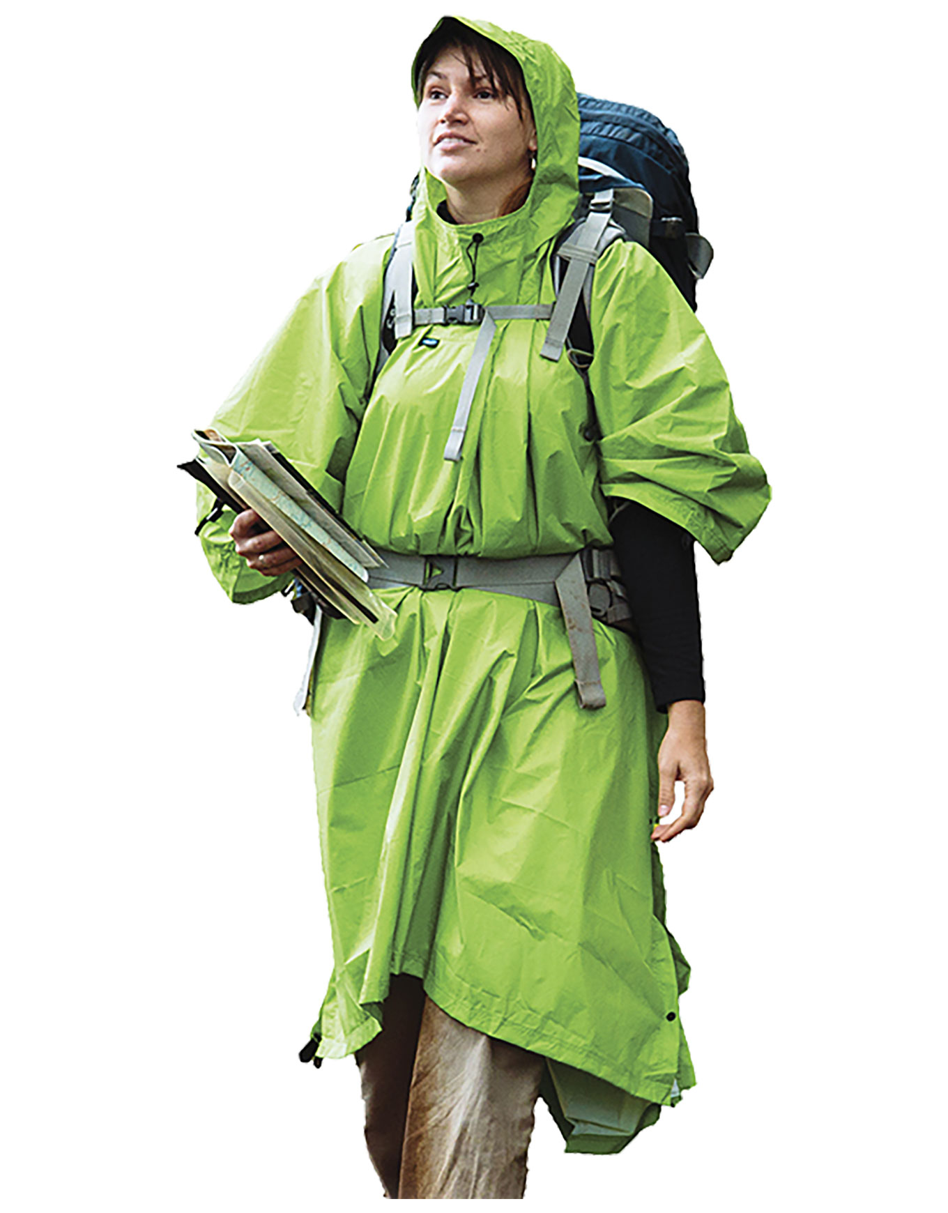 Veste imperméable polyvalente - Poncho-Tarp Thermocolle Green en Nylon - Vert
