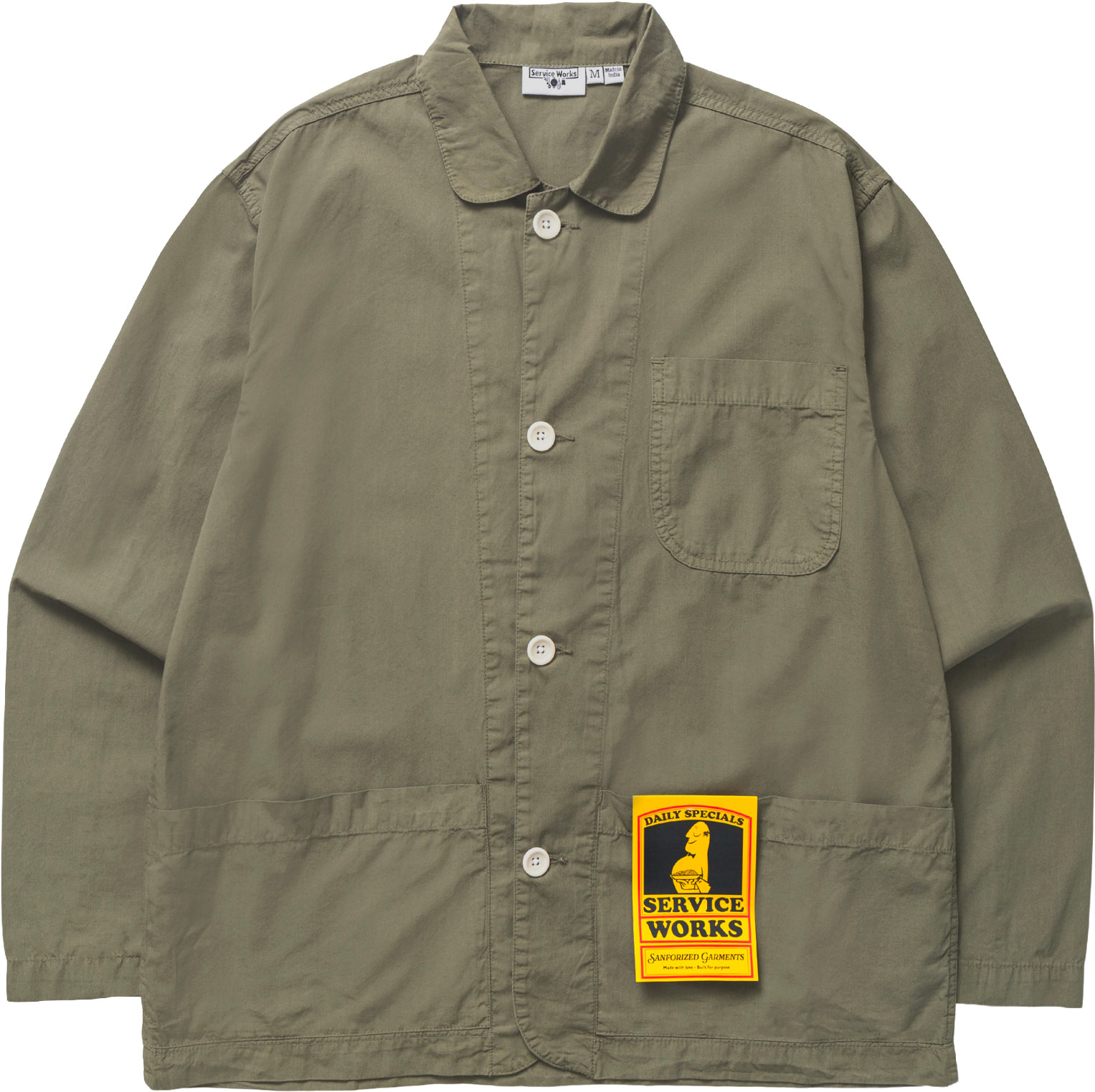 Chemise en coton biologique - Easy Chef Shirt Olive en Coton - Taille M - Kaki
