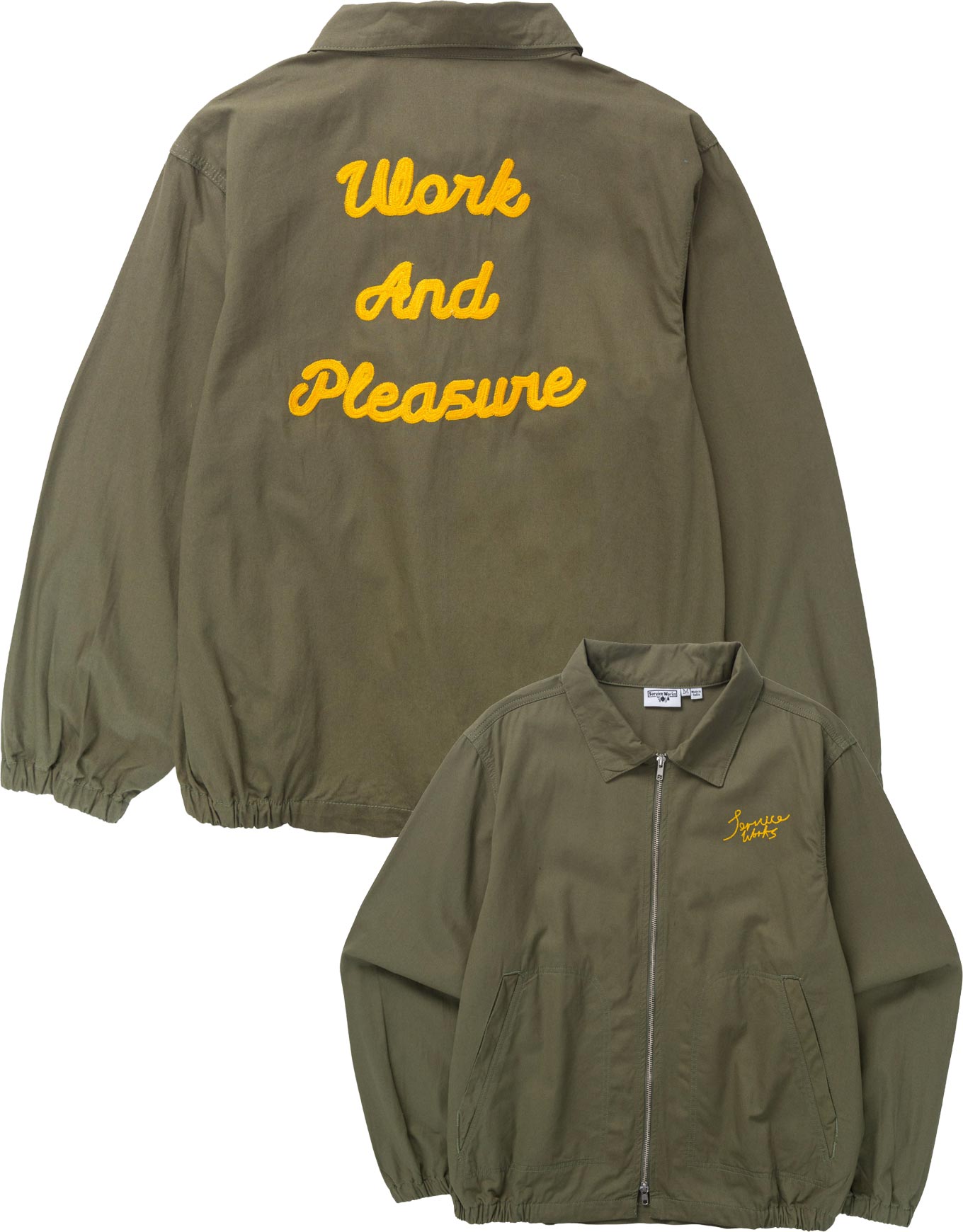 Blouson en coton biologique - Twill Work Jacket Olive en Coton - Taille L - Kaki