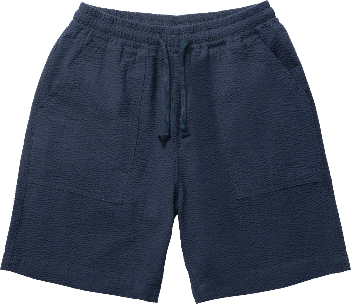 Short en coton biologique - Seersucker Chef Shorts Dark Navy en Coton - Taille M