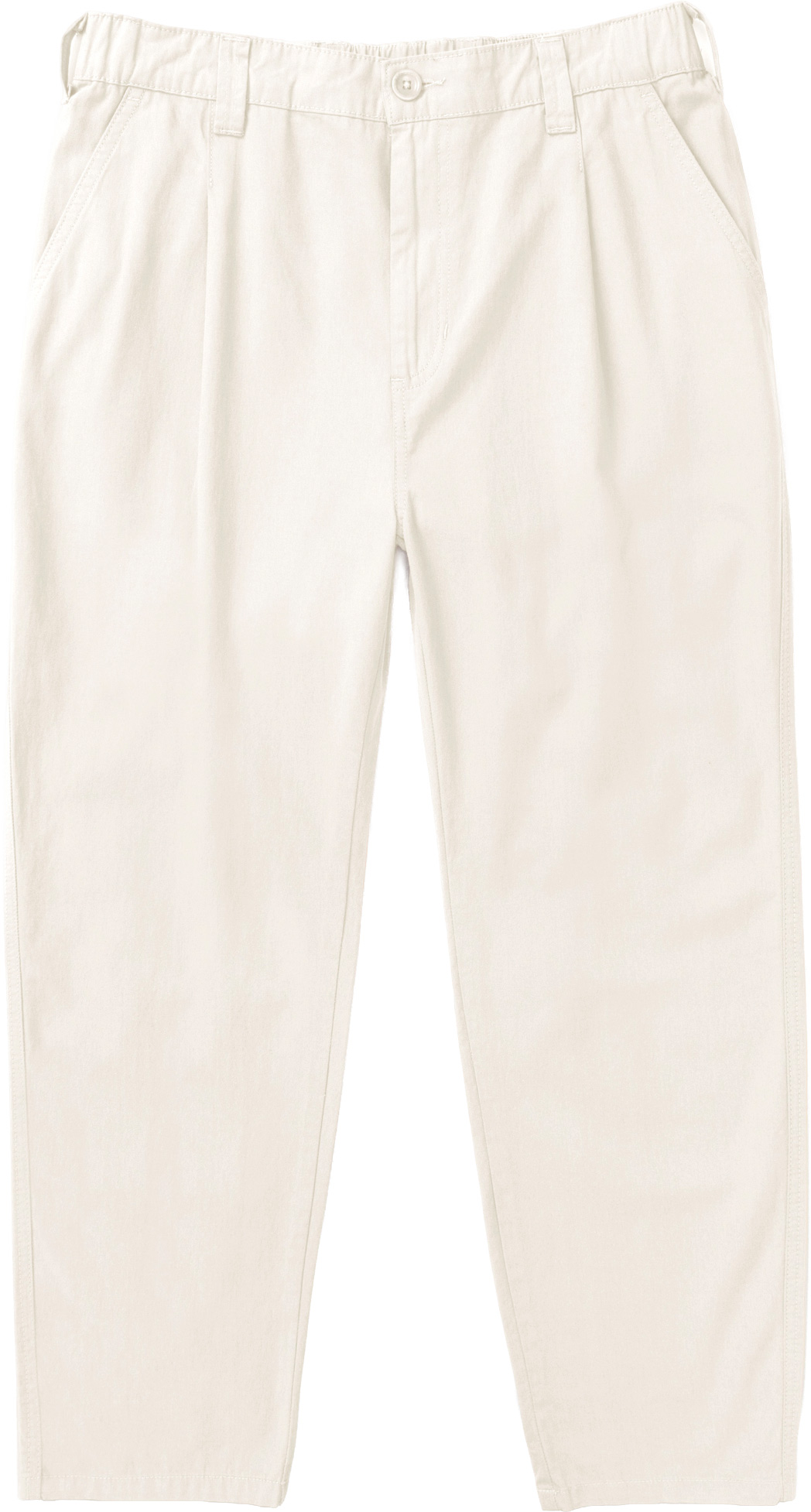 Pantalon en coton biologique - Twill Waiter Pants Off White en Coton - Taille M - Blanc
