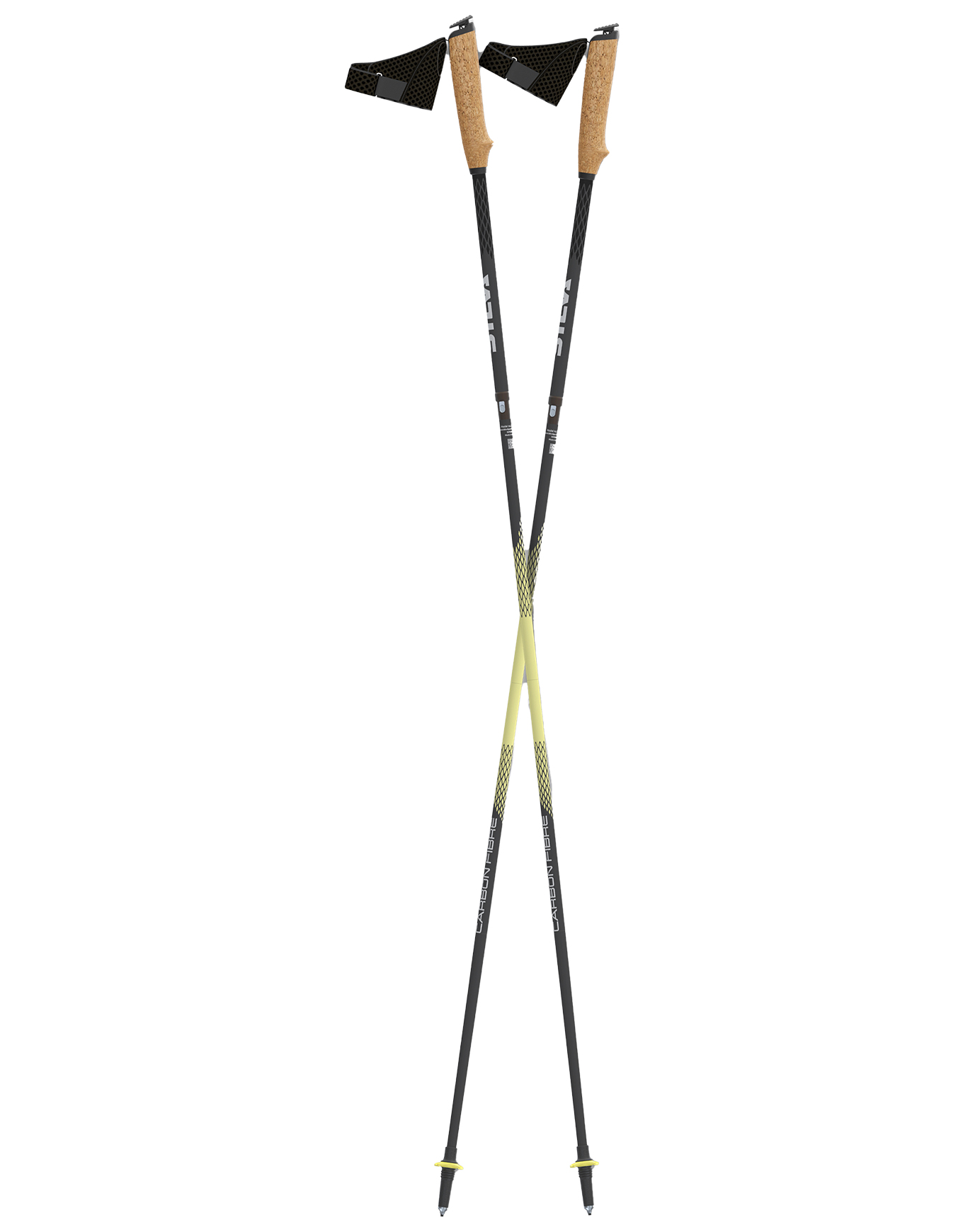 Bâtons de trail en carbone - Running Poles Carbon Z Fixed - Taille 130 cm - Jaune