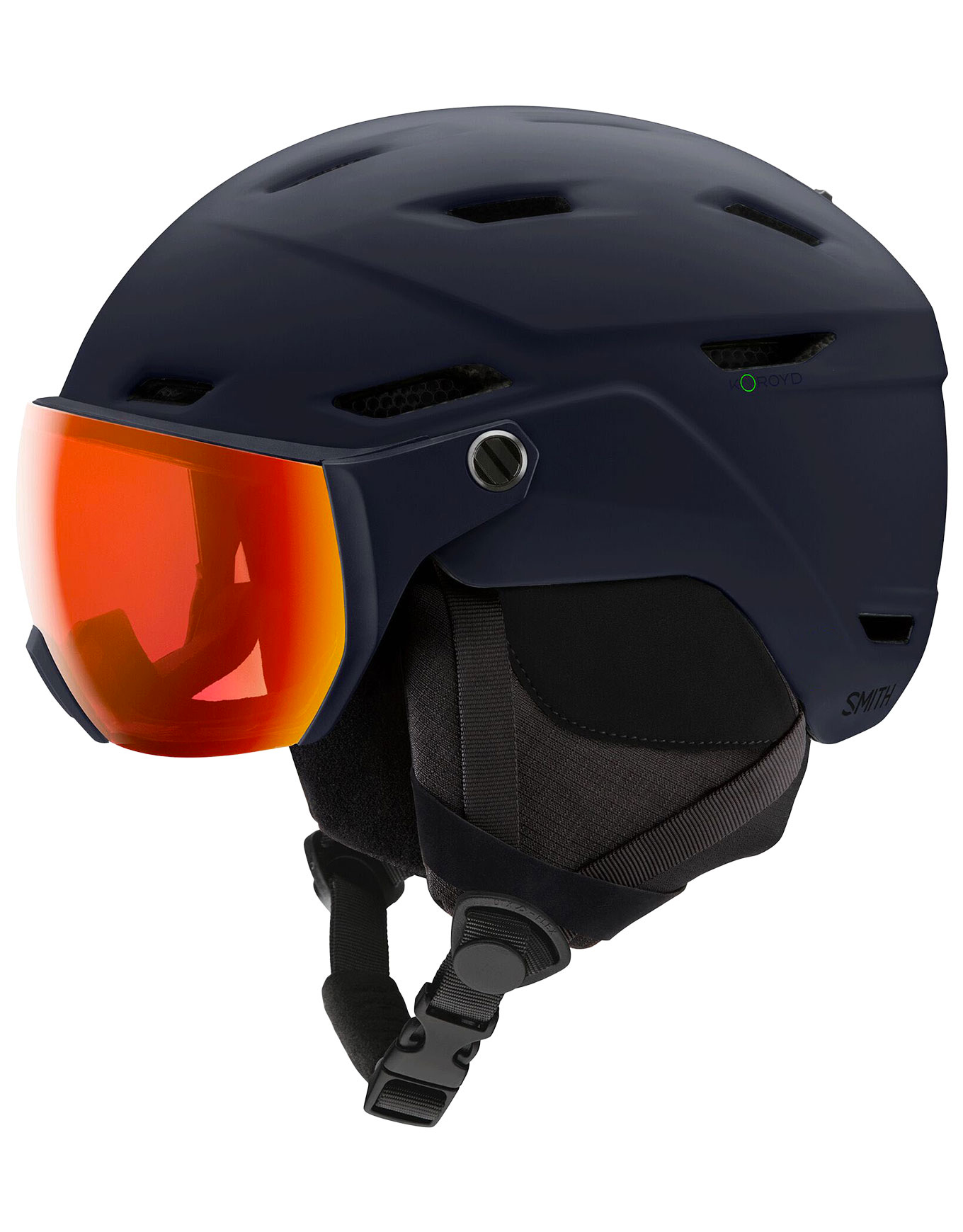 Skihelm mit integriertem Visier Survey Eu Matte Midnight Navy Chromapop Everyday Red Mirror für Herren Größe 51-55 cm Navy blau