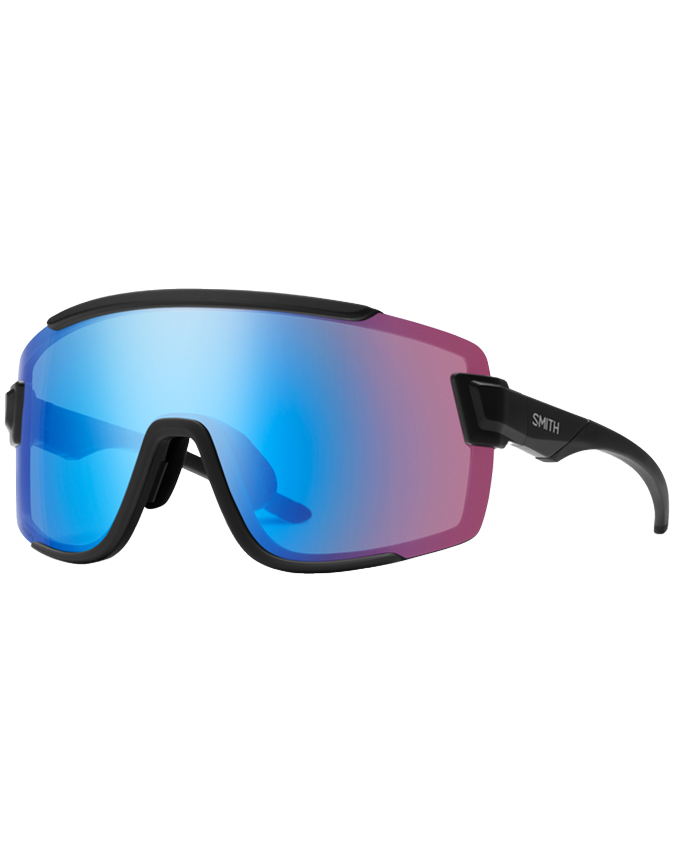 Sonnenbrille Wildcat Matte Black ChromaPop Low Light Rose Blue Mirror schwarz