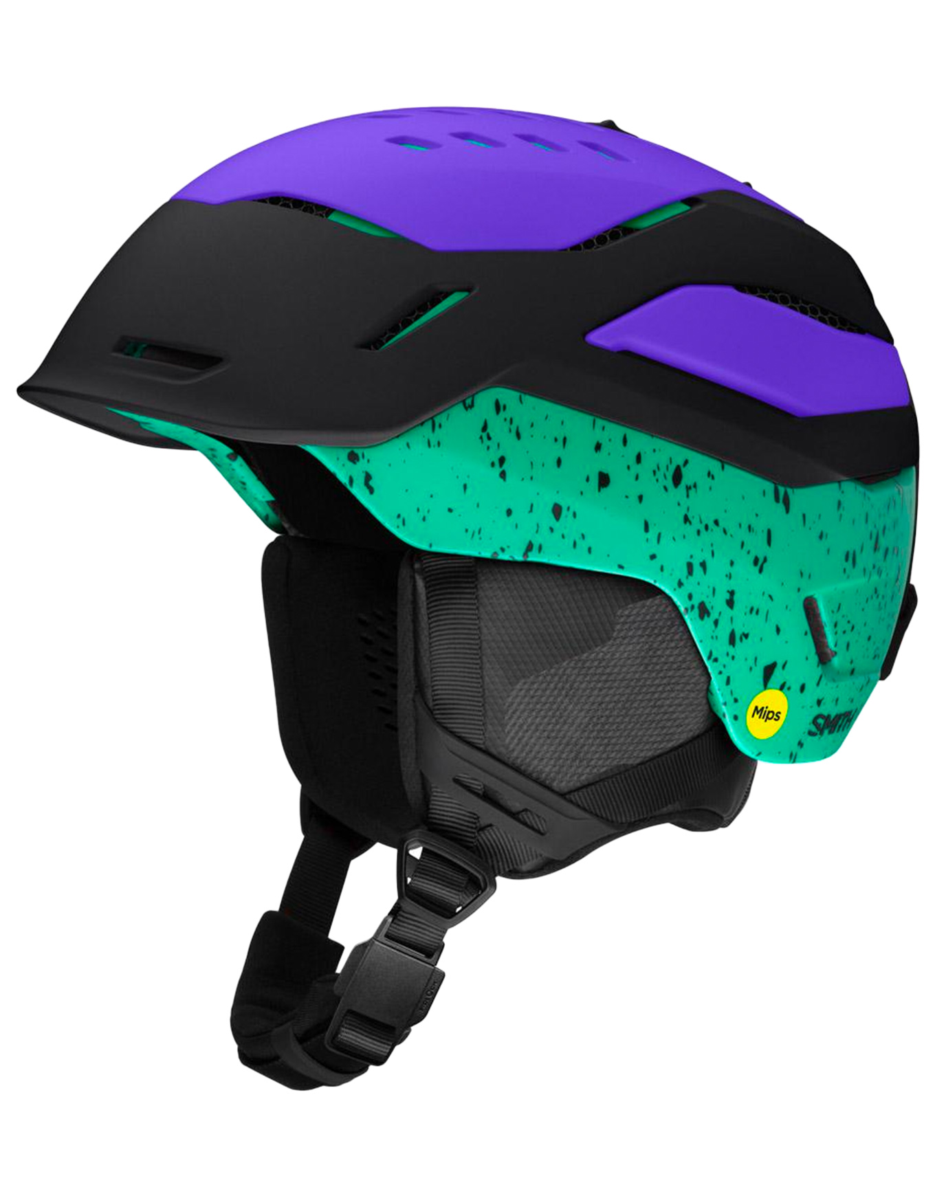 Casque de ski/snowboard - Vantage 2 MIPS Matte Black / Ultraviolet / Emerald City - Taille 51-55 cm - Vert
