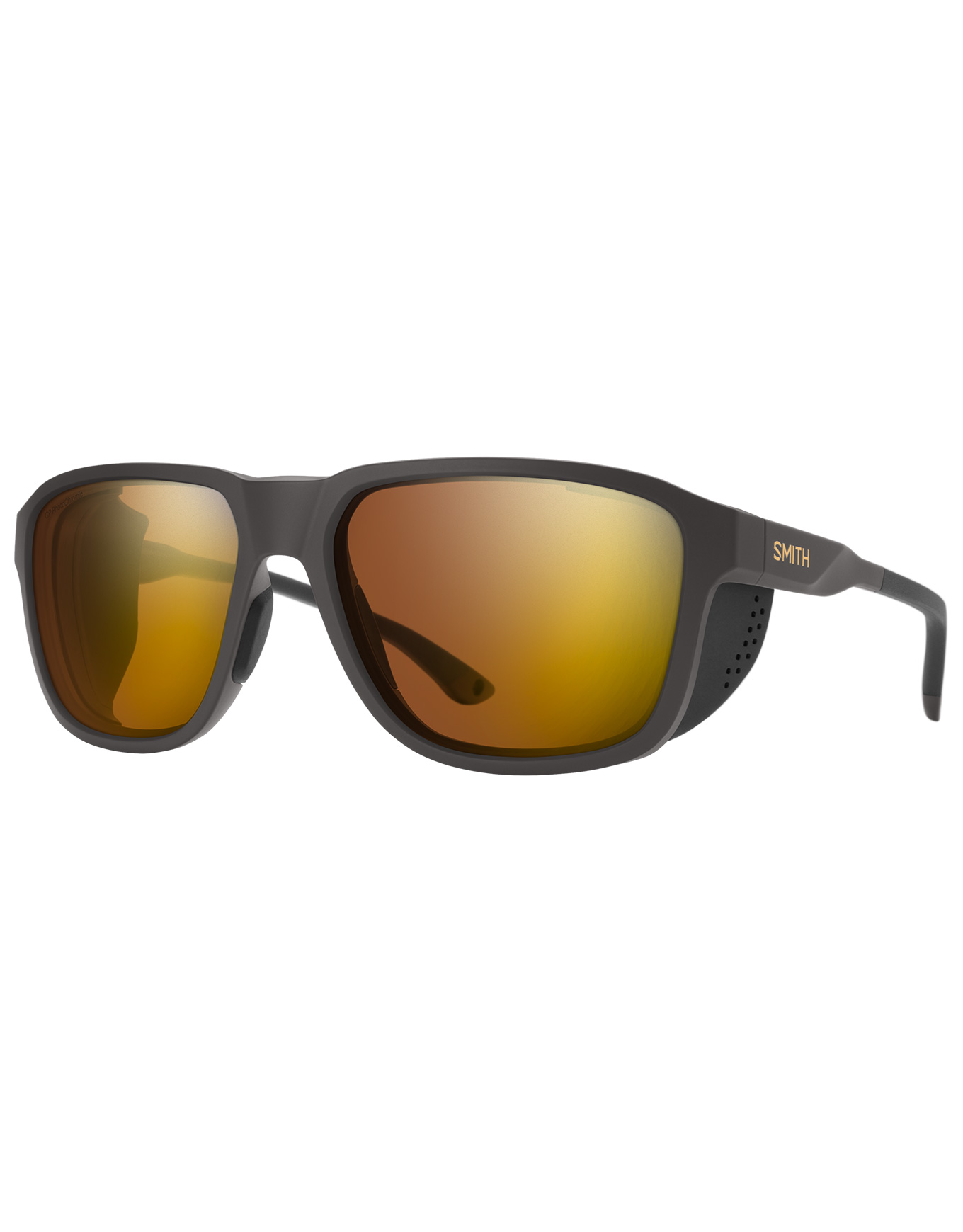 Photochromatische / Selbsttönende Sonnenbrille Embark Matte Gravy ChromaPop Glacier Photochromic Copper Gold Mirror schwarz