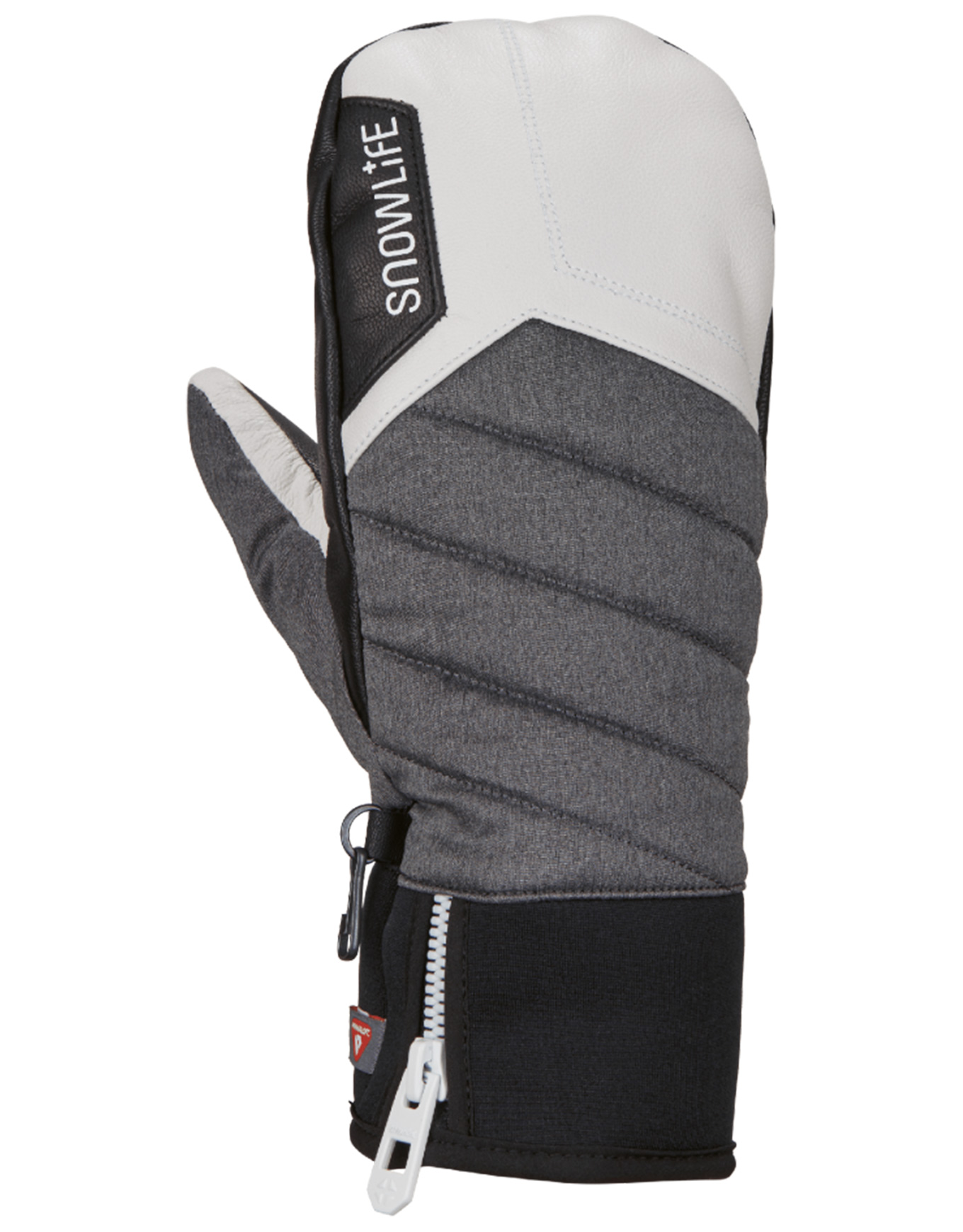 Fäustlinge aus PrimaLoft® Gold Unity DT Mitten Grey/White/Black für Damen aus Leder Größe S Grau