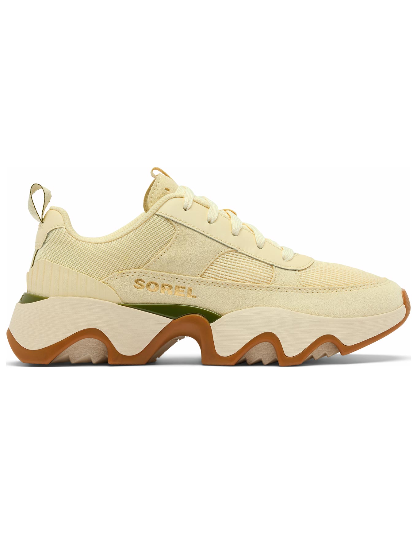 Baskets confortables et respirantes - Kinetic Impact II Wonder Lace W Honey White Utility Green en Cuir - Taille 38,5 - Kaki