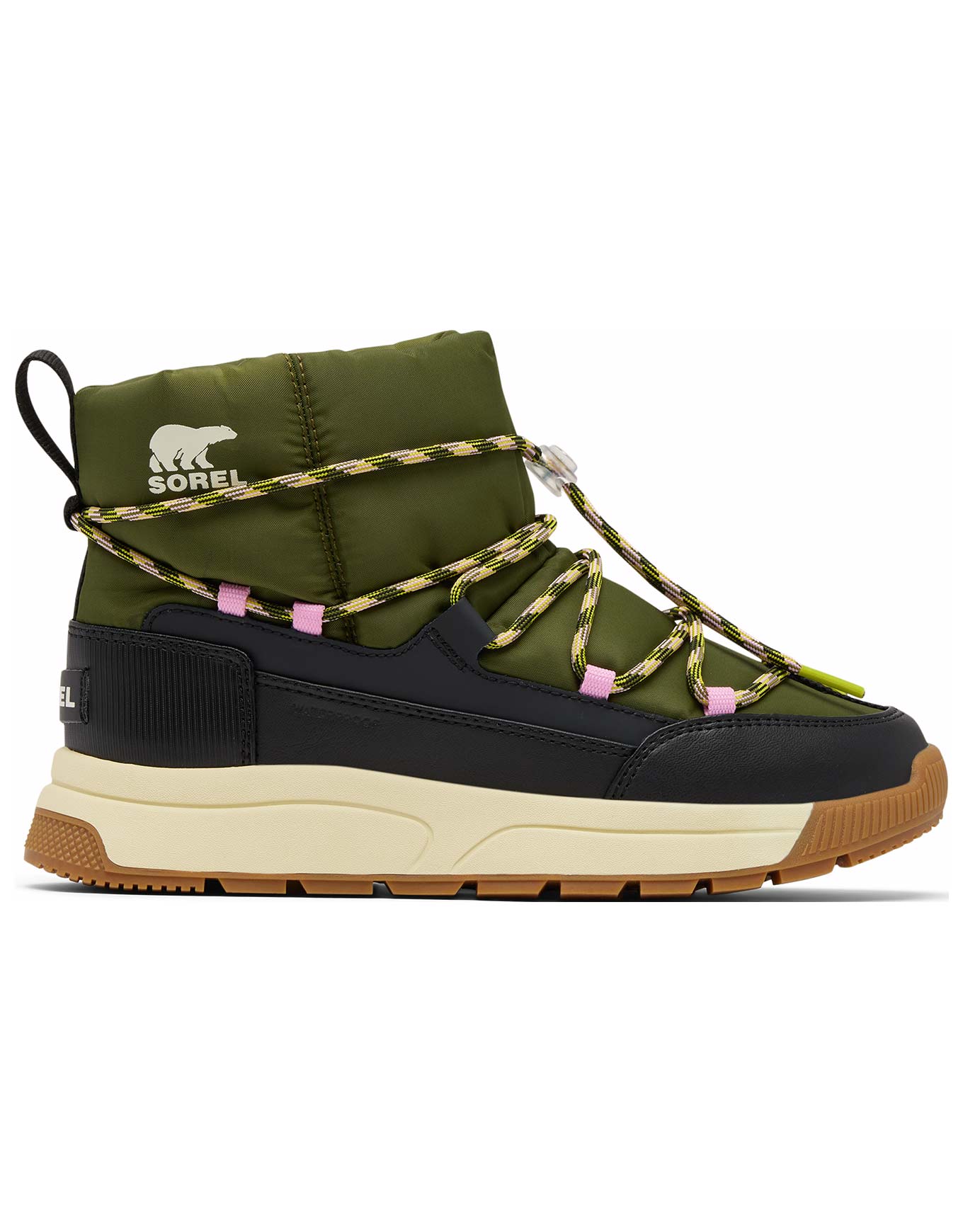 Bottes d'hiver imperméables à enfiler - Whitney III Slip-On WP W Utility Green Black en Nylon - Taille 36 - Kaki