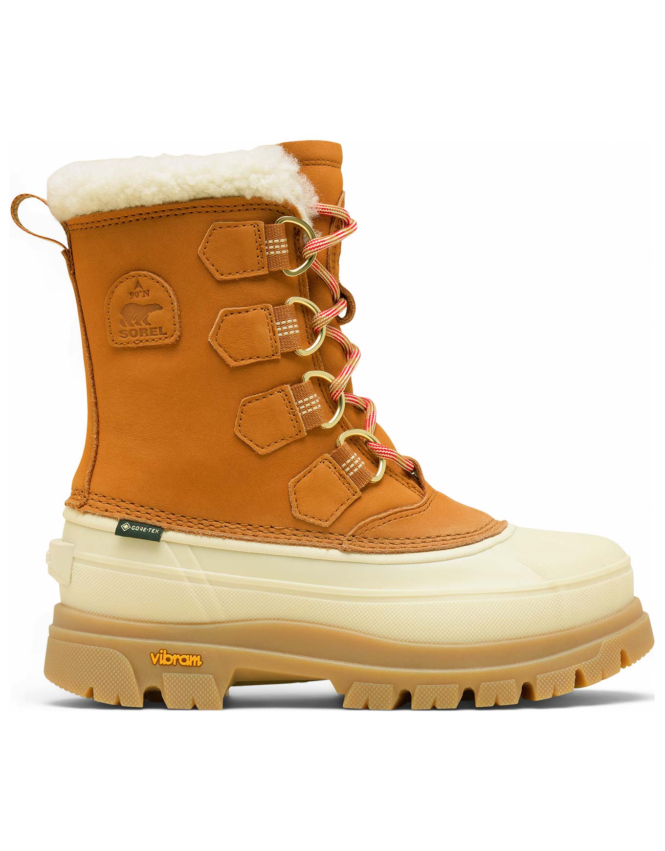 Bottes chaudes et imperméables en GORE-TEX - Caribou Horizon GTX W Canyon Gold Honey White en Cuir - Taille 38 - Marron