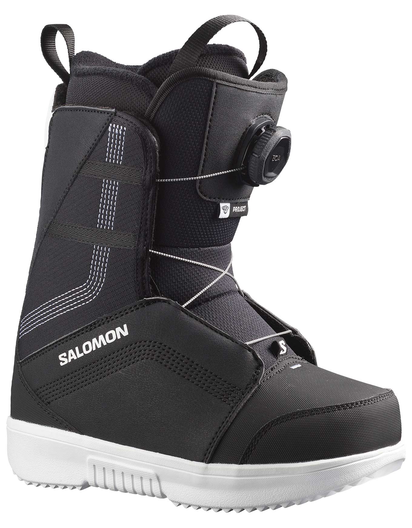 Snowboard-Boots Project Boa Black/Black/White Kindergröße 20.5 schwarz