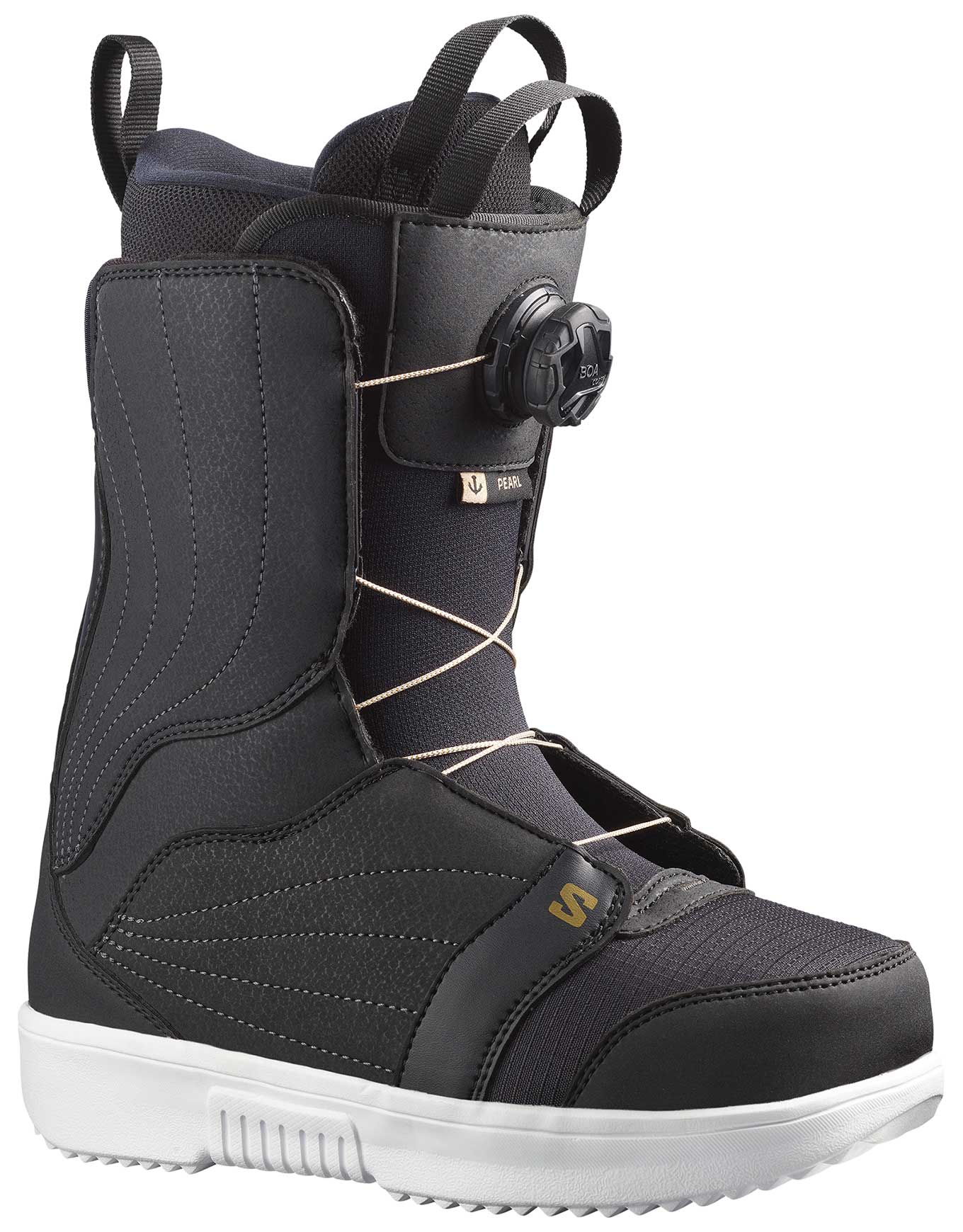 Snowboard-Boots Pearl Boa Black/White/Gold für Damen Größe 38,5 schwarz
