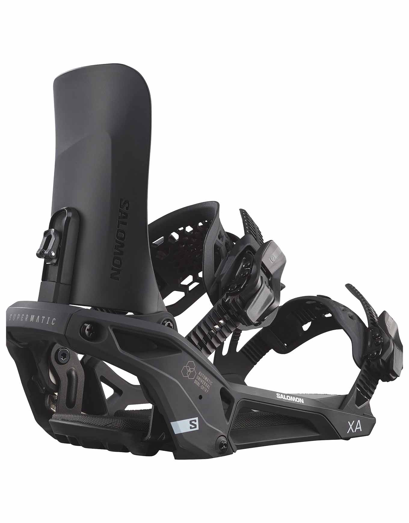 Fixations de snowboard à chaussage rapide - Xa Supermatic Black en Nylon - Taille 37,5-41 - Noir