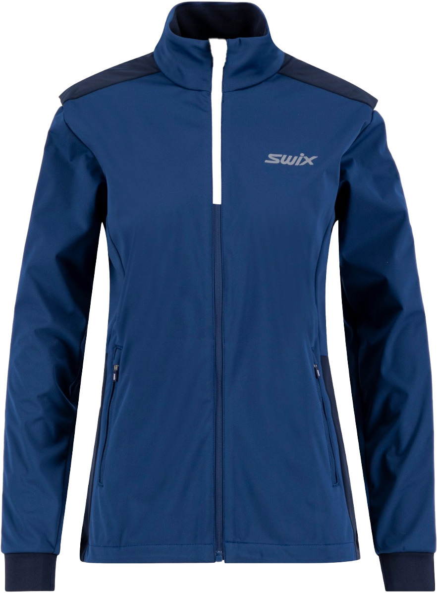 Skijacke Nordisch Cross Jacket W Estate Blue/White für Damen aus Softshell Größe M Blau