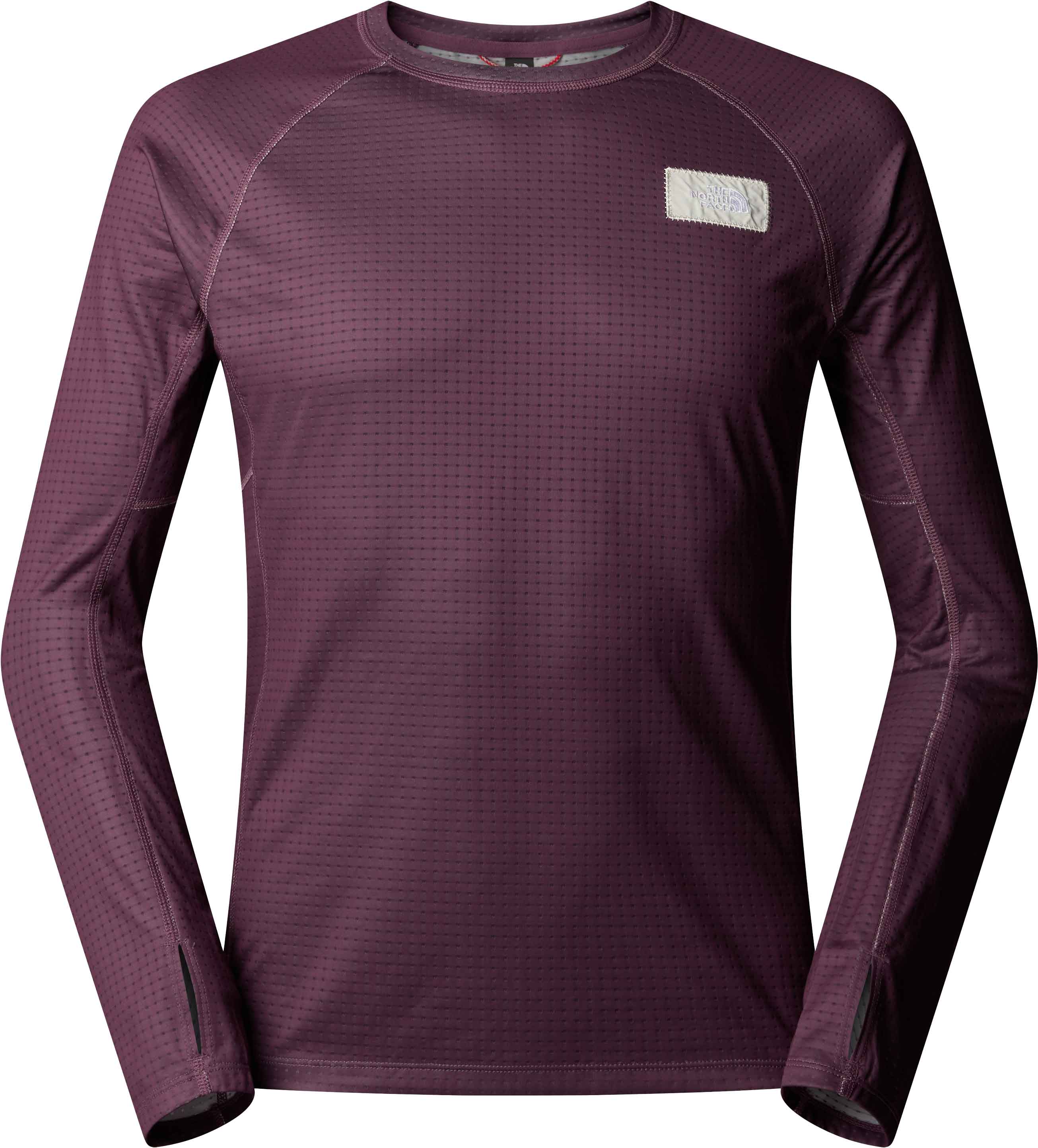 Technischer Baselayer A68A Circular Dot Knit Crew Midnight Mauve für Herren Größe XS Violett