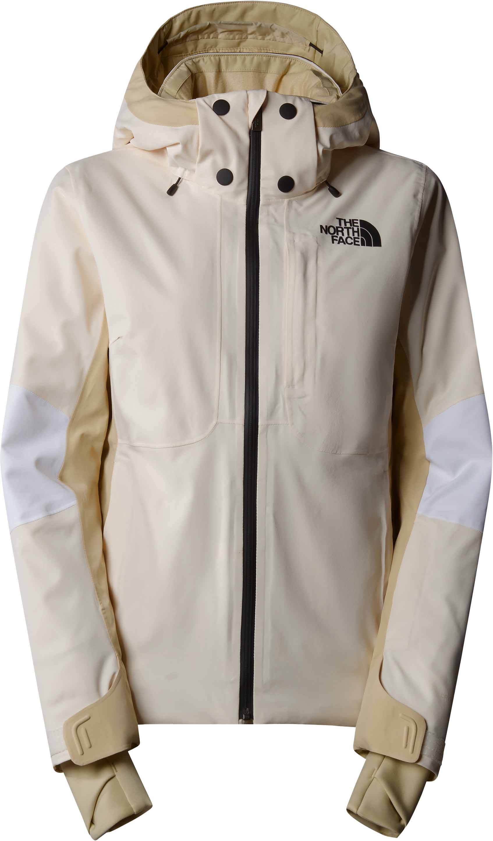 Skijacke W Lenado Jacket White Dune/Gravel/Khaki für Damen Größe XS Beige