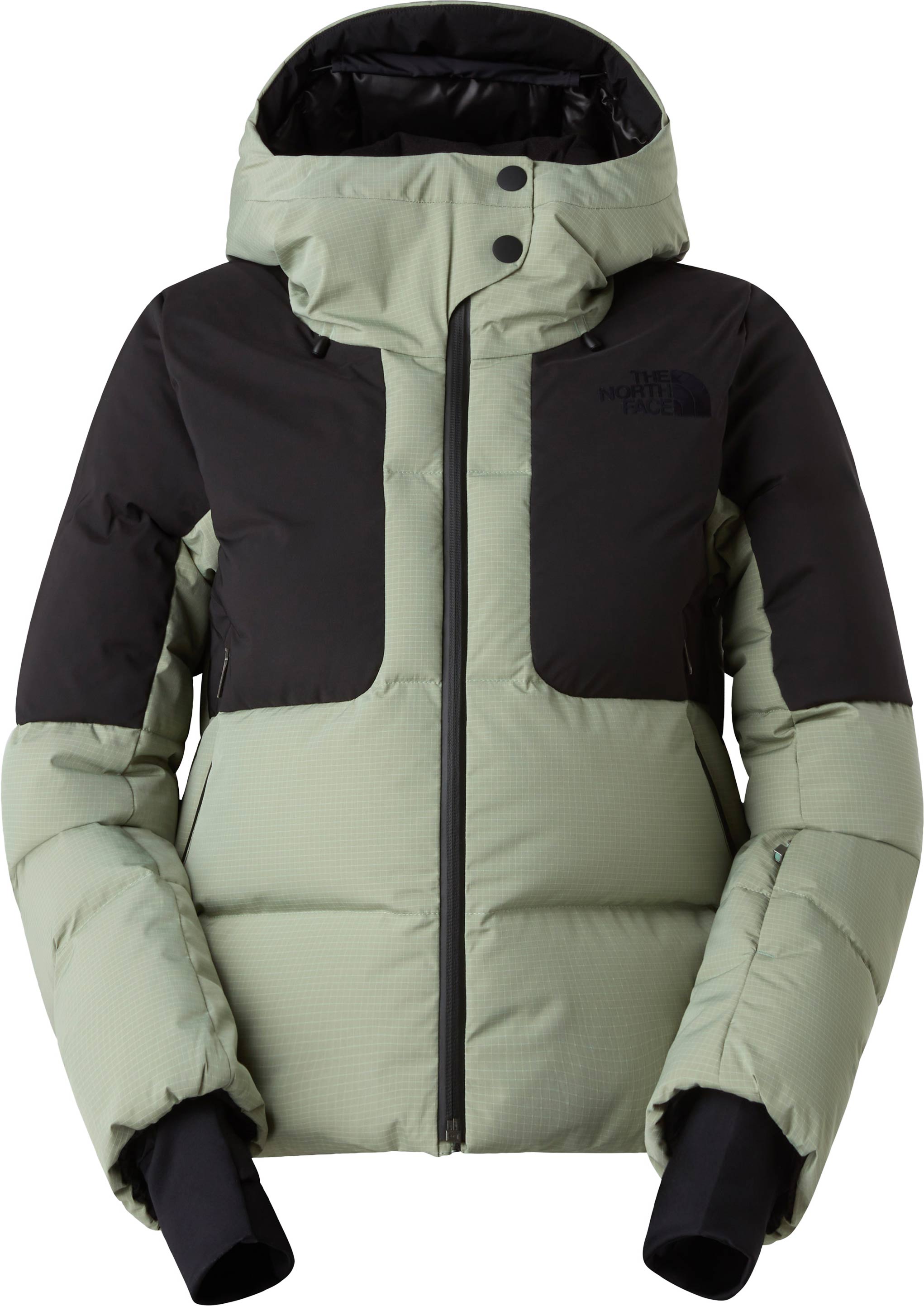 Stepp- Und Daundenjacken W Cold Spell Cropped Down Jacket Slate Moss TNF Black für Damen Größe XS Grün