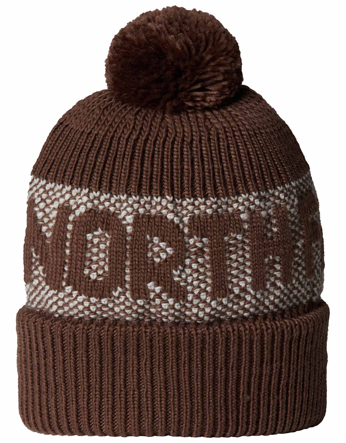 The North Face - Mütze mit Bommel - Retro Cabin Beanie Smokey Brown White Dune 