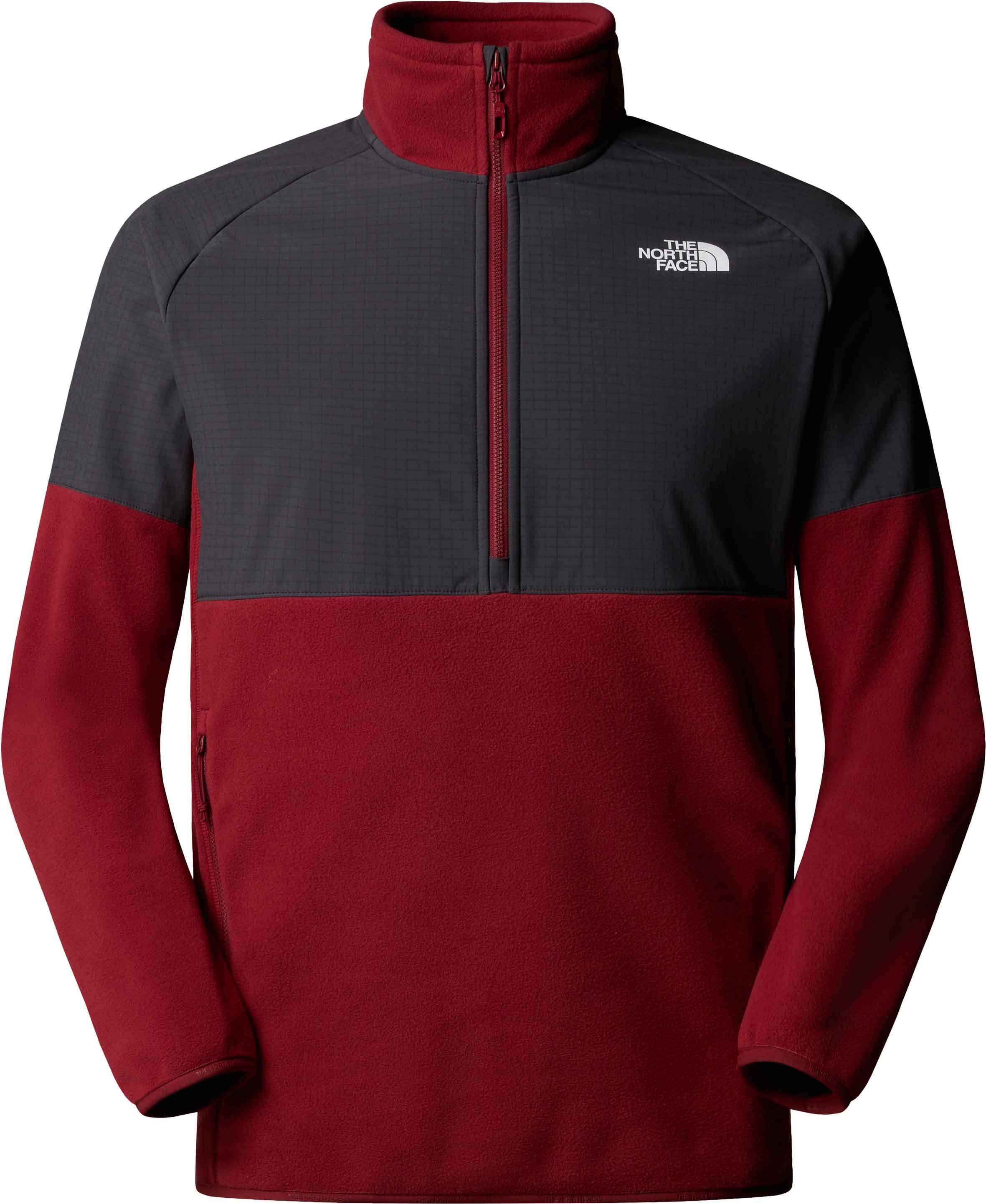 Half Zip Fleece M Glacier Heavyweight 1/2 Zip Sumac Asphalt Grey für Herren Größe S Rot