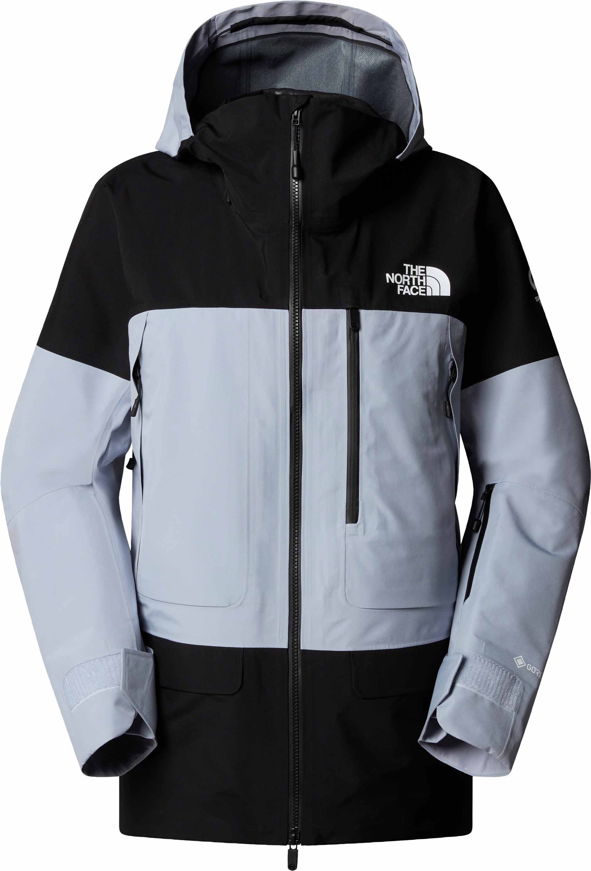 Veste de ski imperméable en GORE-TEX - W Summit Verbier GTX Jacket TNF Black Blue Flax - Taille M - Gris