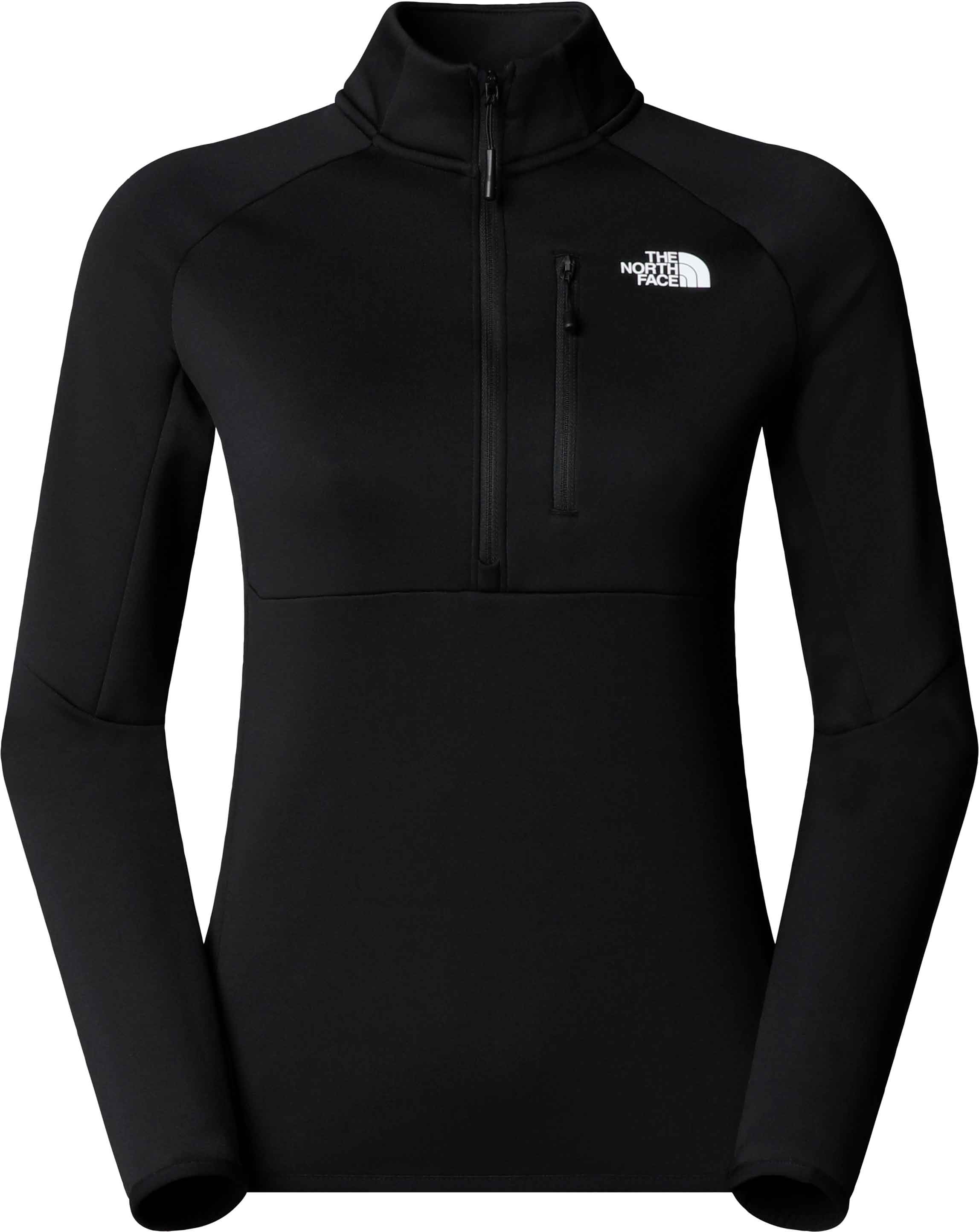 Fleece zum Bergsteigen mit halbem Reißverschluss W Meteora 1/4 Zip Fleece TNF Black für Damen Größe XS schwarz