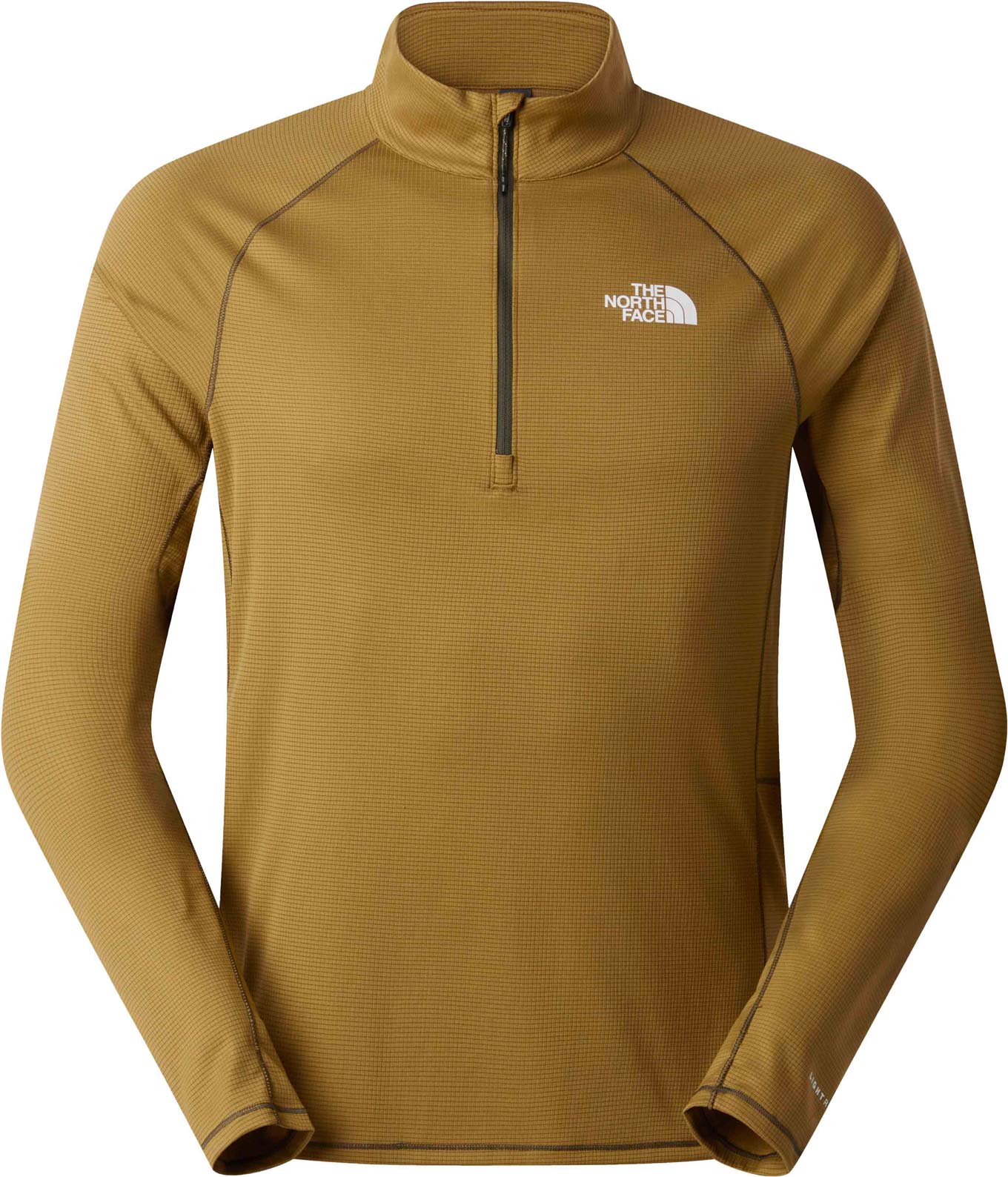 T-shirt de running léger et respirant avec col zippé - M Sunriser 1/4 Zip Cedar - Taille L - Marron
