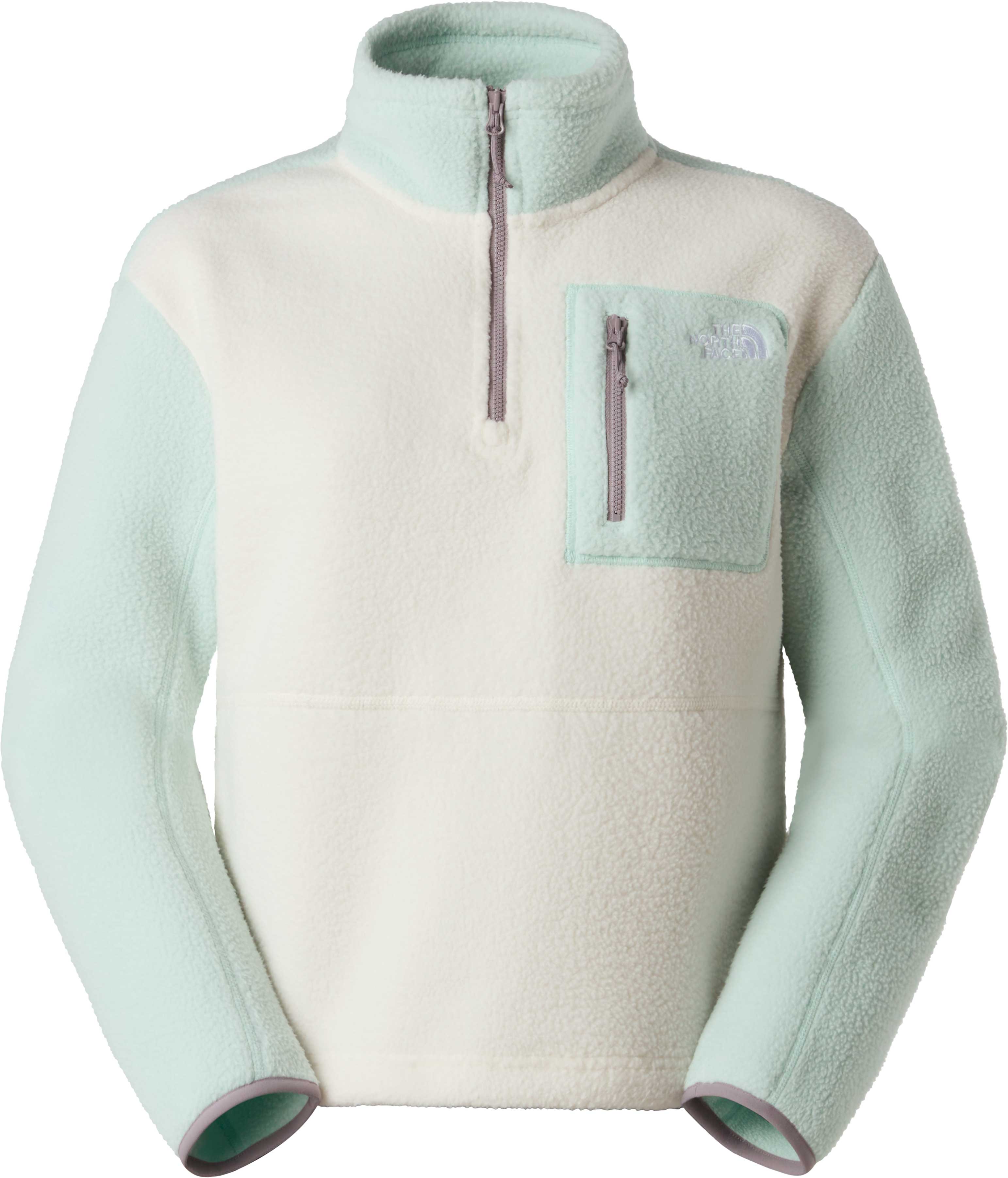 Polaire de randonnée zippée - W Yumiori 1/4 Zip White Dune Opal - Taille L - Blanc