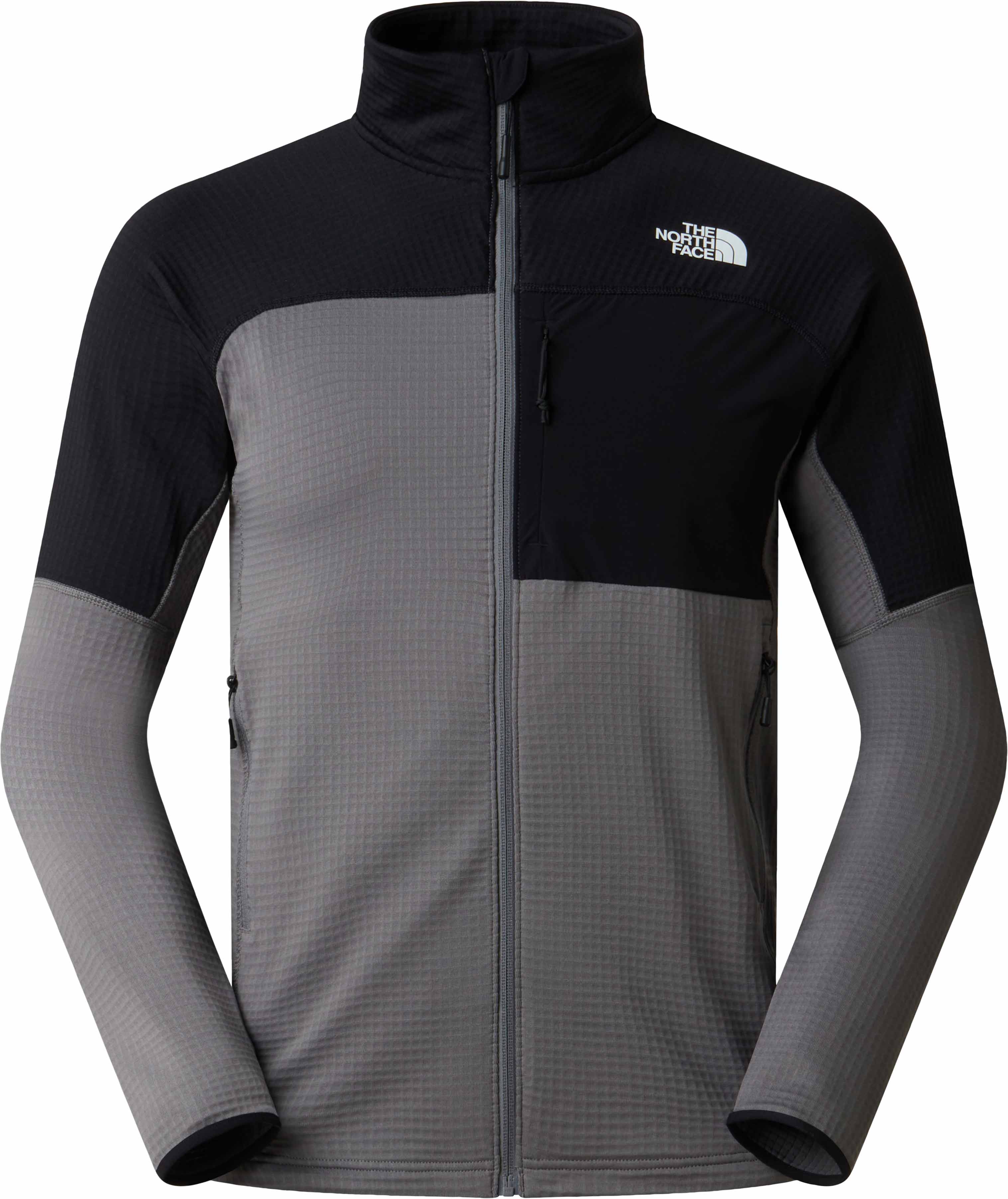 Polaire alpinisme zippée en Polartec® - M Polartec Powergrid Stormgap Jacket Smoked Pearl TNF Black - Taille S - Gris