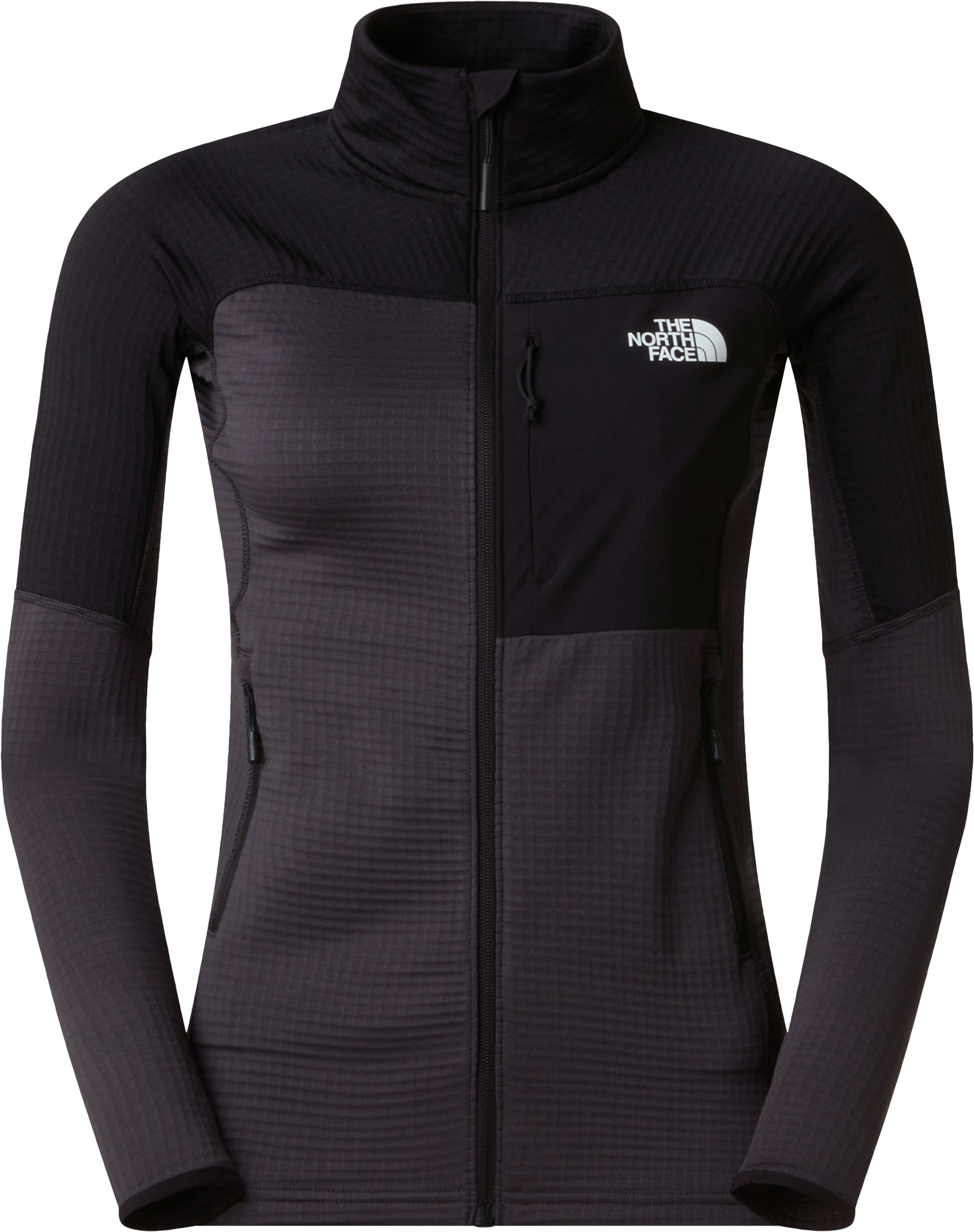 Fleecejacke mit Polartec® Reißverschluss W Polartec Powergrid Stormgap Jacket Asphalt Grey TNF Black für Damen Größe XS Grau
