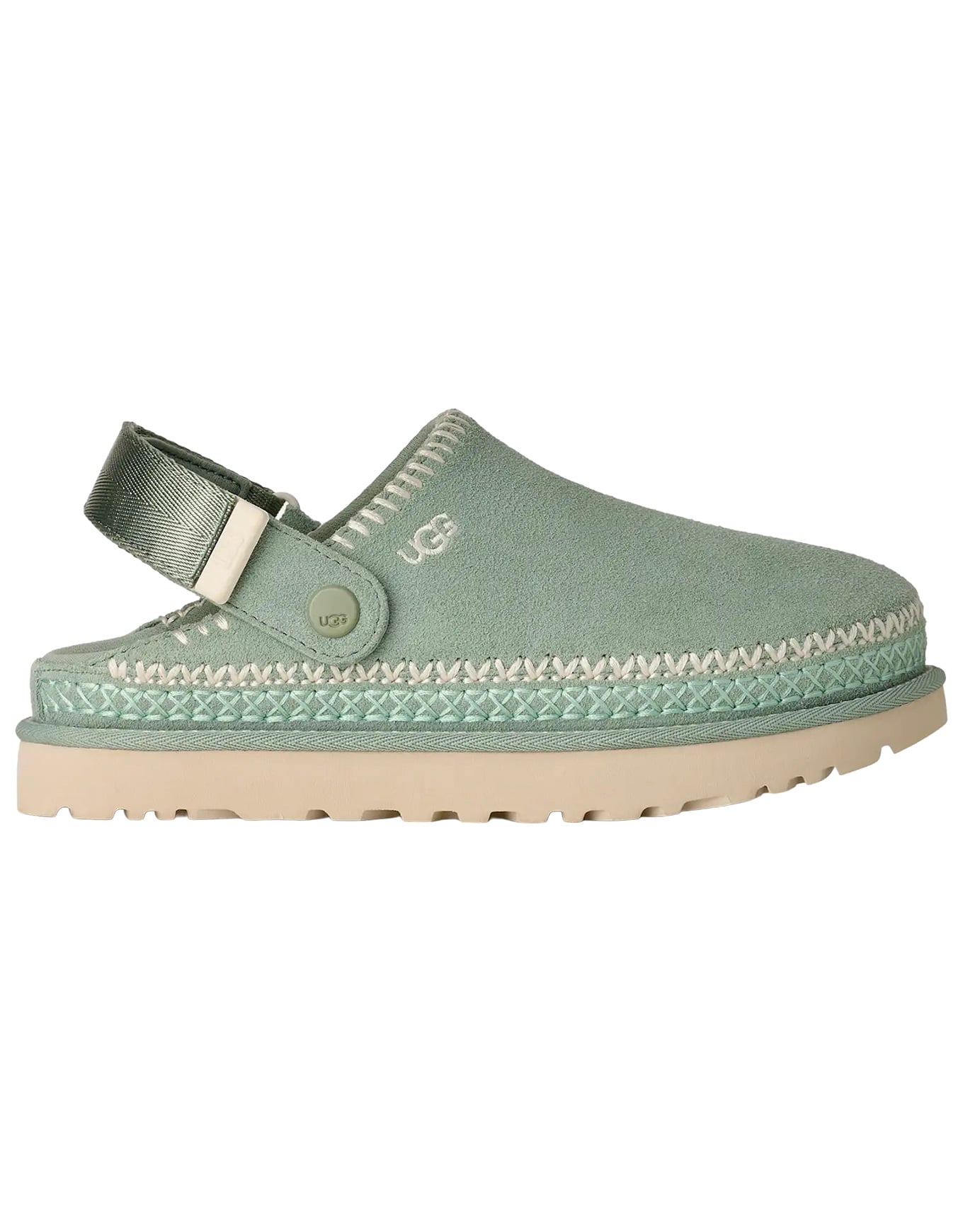 Sabots en daim - W Goldenstar Meadow Accent Clog Artichoke en Laine - Taille 38 - Vert