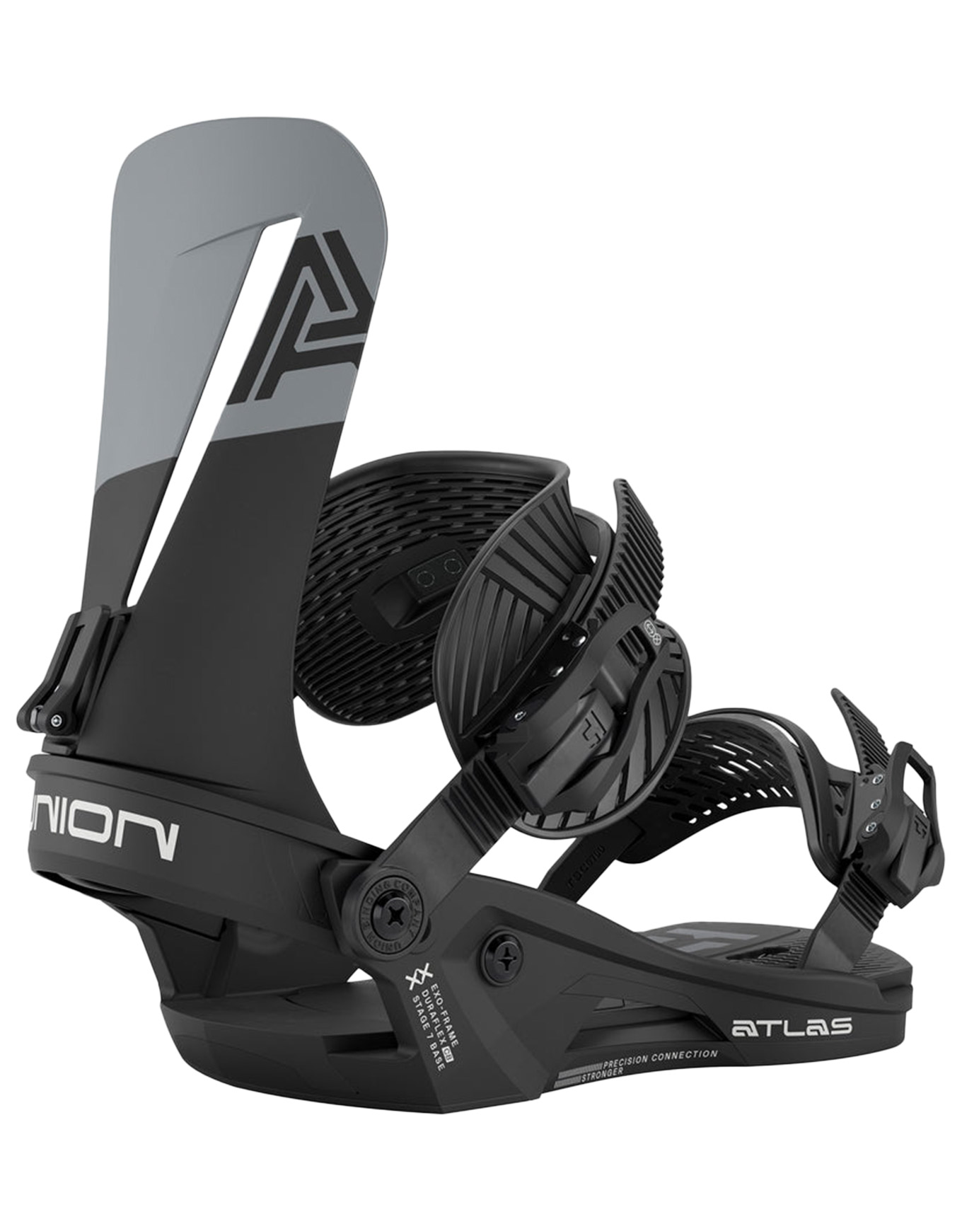Fixations de snowboard all-mountain - Atlas Black - Taille 43,5-46 - Noir