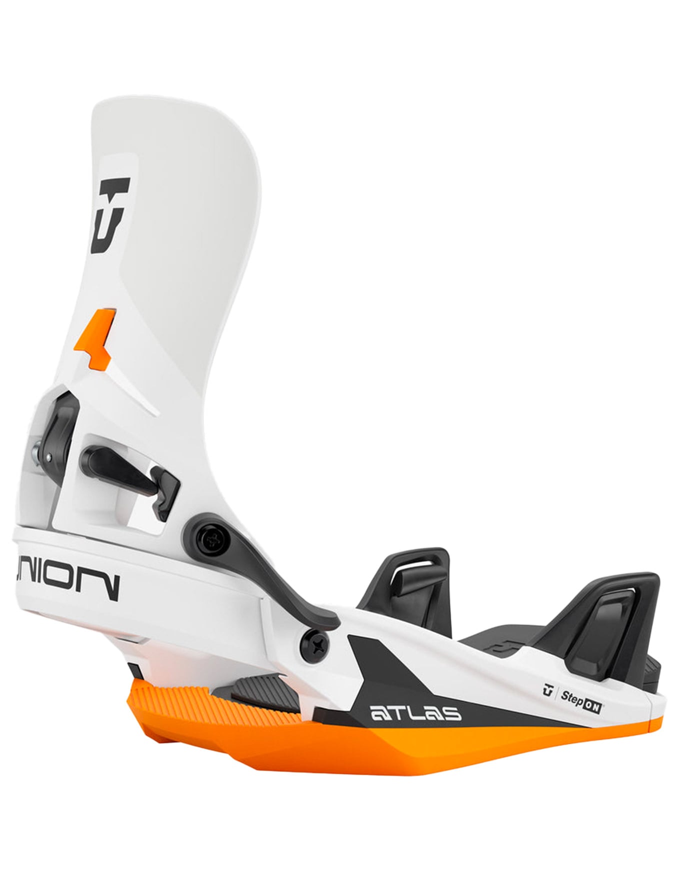 Fixations de snowboard all-mountain à entrée rapide - Atlas Step On White Orange - Taille 44-46 - Blanc