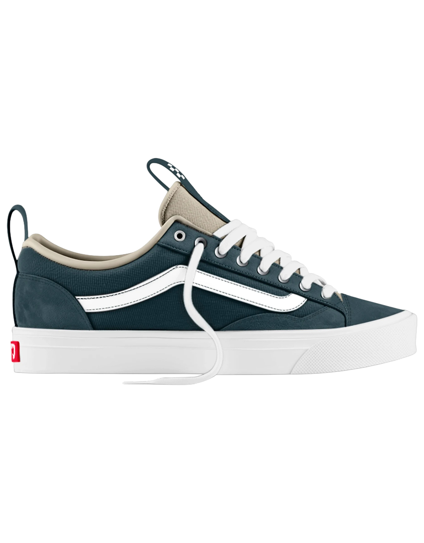 Sneakers en cuir - Skate Old Skool 36 + Oatmeal Deep Teal - Taille 44 - Navy